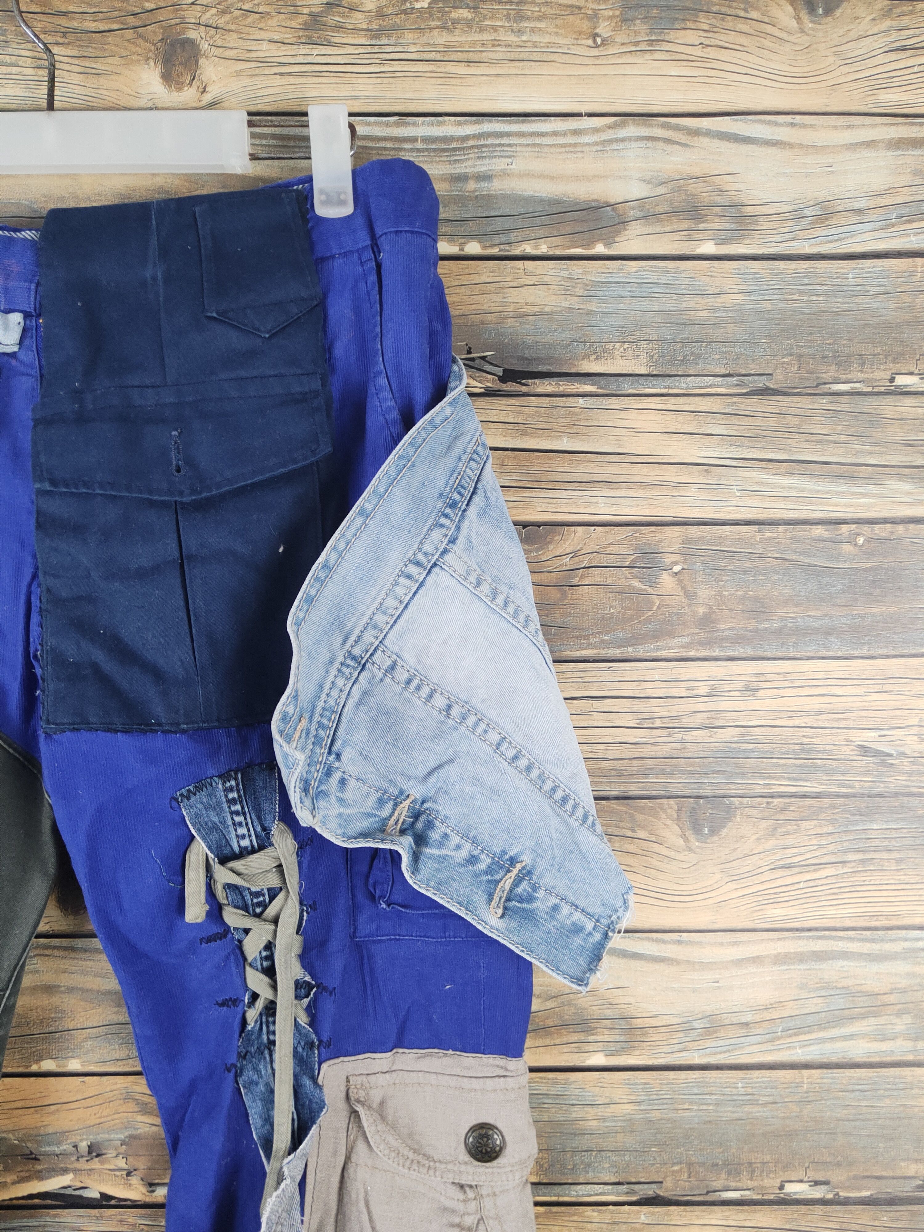 Japanese Brand DL Shop TK custom patchwork rework reconstruct Pants #46-026 Size US 31 - 7 Thumbnail