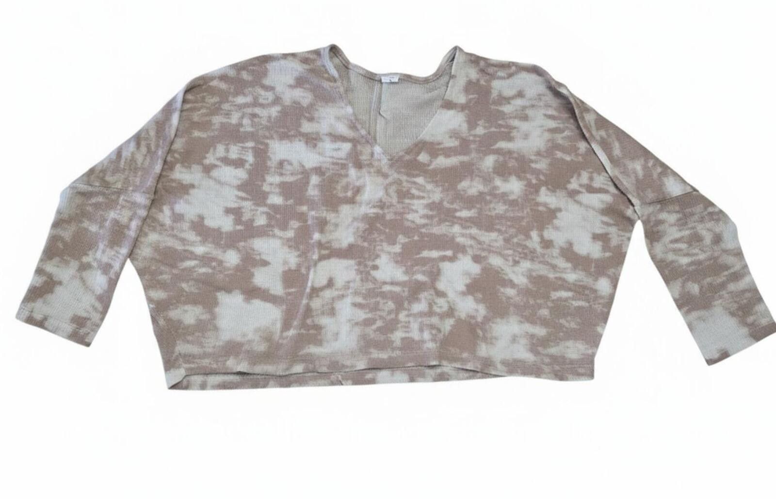 Other Grade & Gather Anthropolgie S/M Beige Tie-Dye Crop Top Long Size S / US 4 / IT 40 - 2 Thumbnail