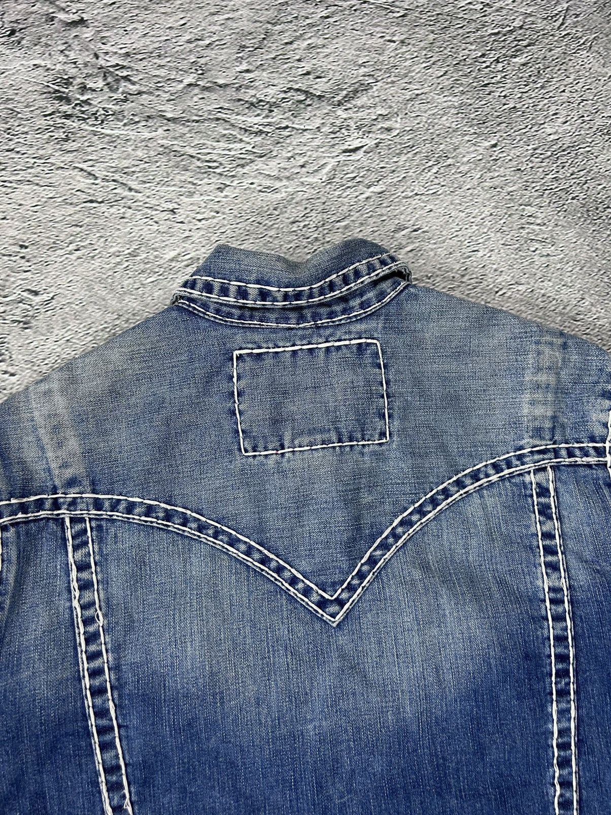 True Religion True Religion denim jacket trucker blue contrast stitching Size US XXL / EU 58 / 5 - 12 Thumbnail