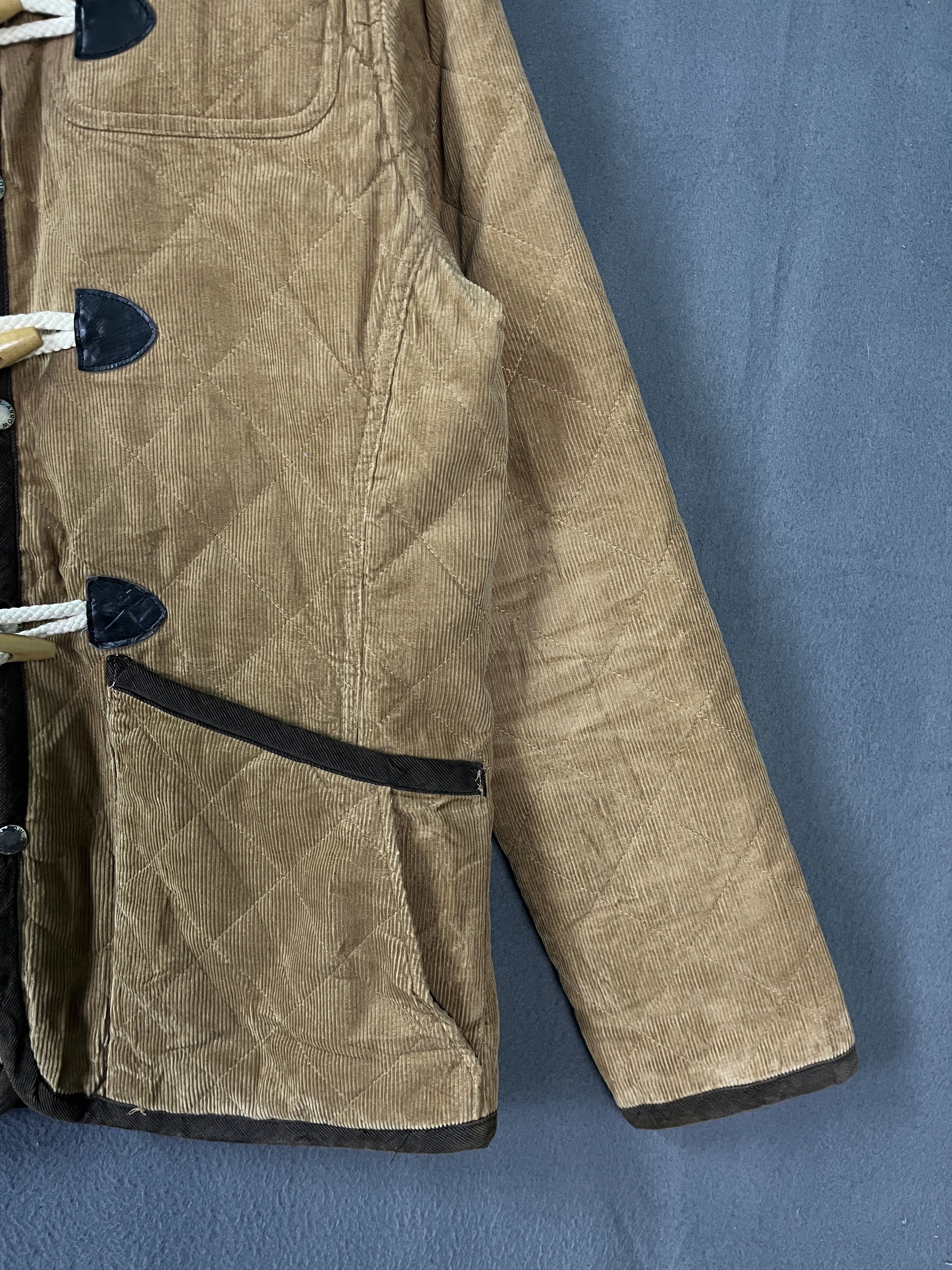 Japanese Brand Diagonal Arrow Corduroy Duffle Coat Size US M / EU 48-50 / 2 - 5 Thumbnail