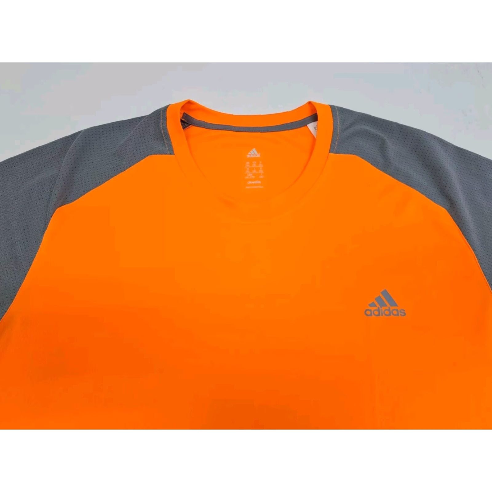 Adidas Adidas Men's Climalite Short Sleeve Shirt Orange/Grey 2XL Poly Logo Athletic Cross Training Running Gym T-Shirt Shirt Size US XXL / EU 58 / 5 - 3 Thumbnail