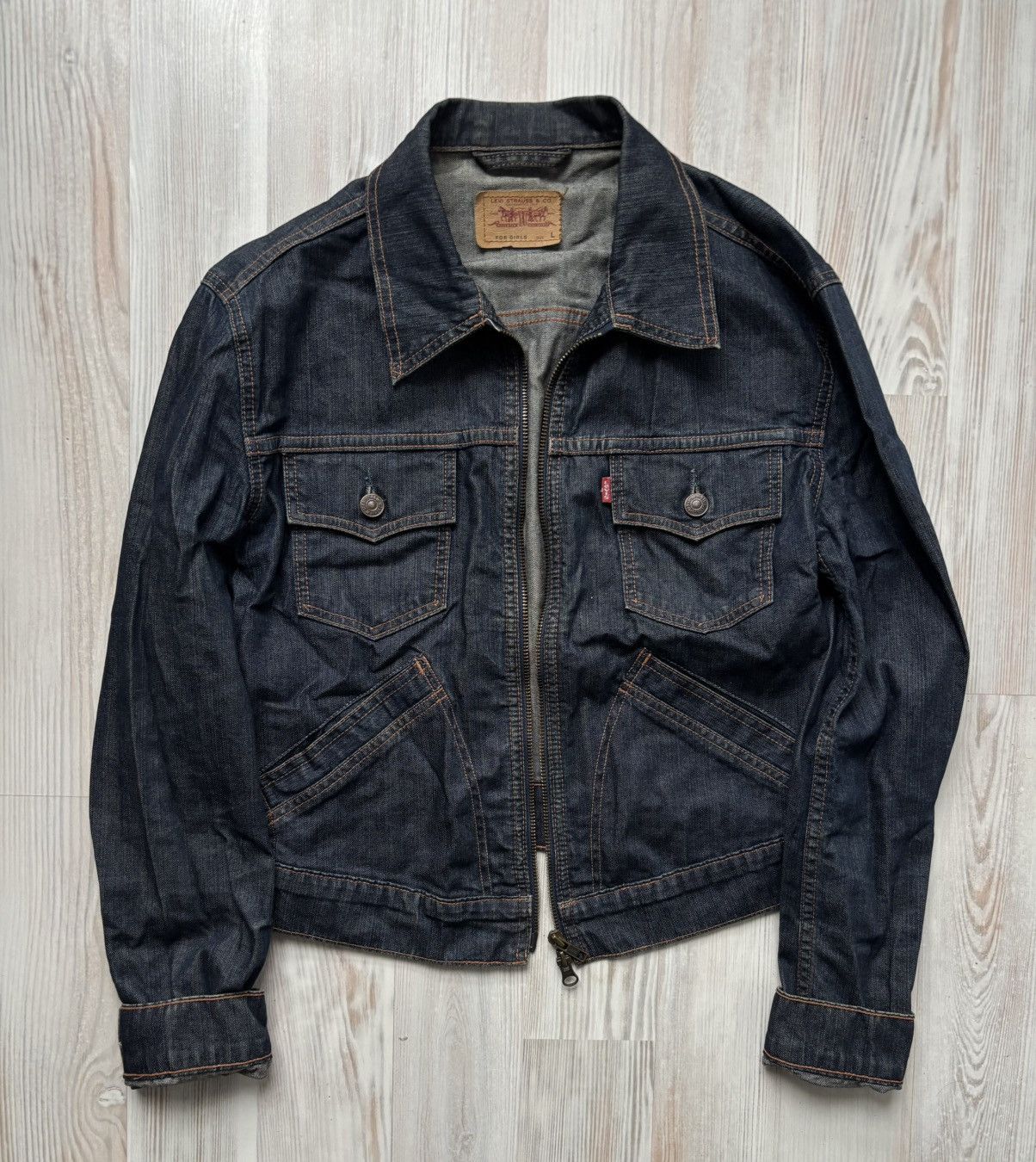 Levi's Vtg 2002 Levi’s Europe Zip-Up Denim Jacket - Y2K Archive Size S / US 4 / IT 40 - 1 Thumbnail