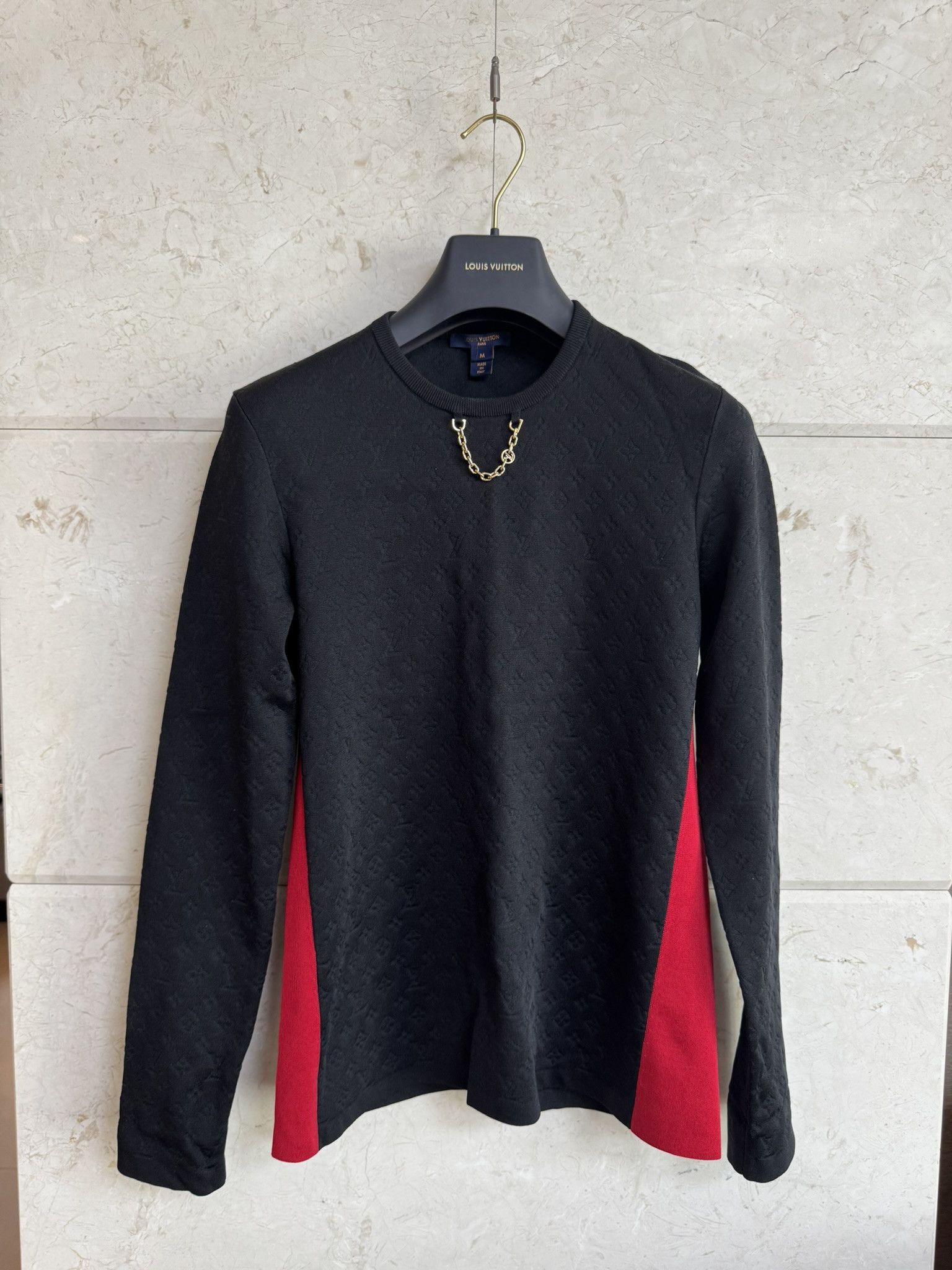 Louis Vuitton Louis Vuitton 1A9Z3F Monogram Silk-Blend Pullover M Size M / US 6-8 / IT 42-44 - 1 Thumbnail
