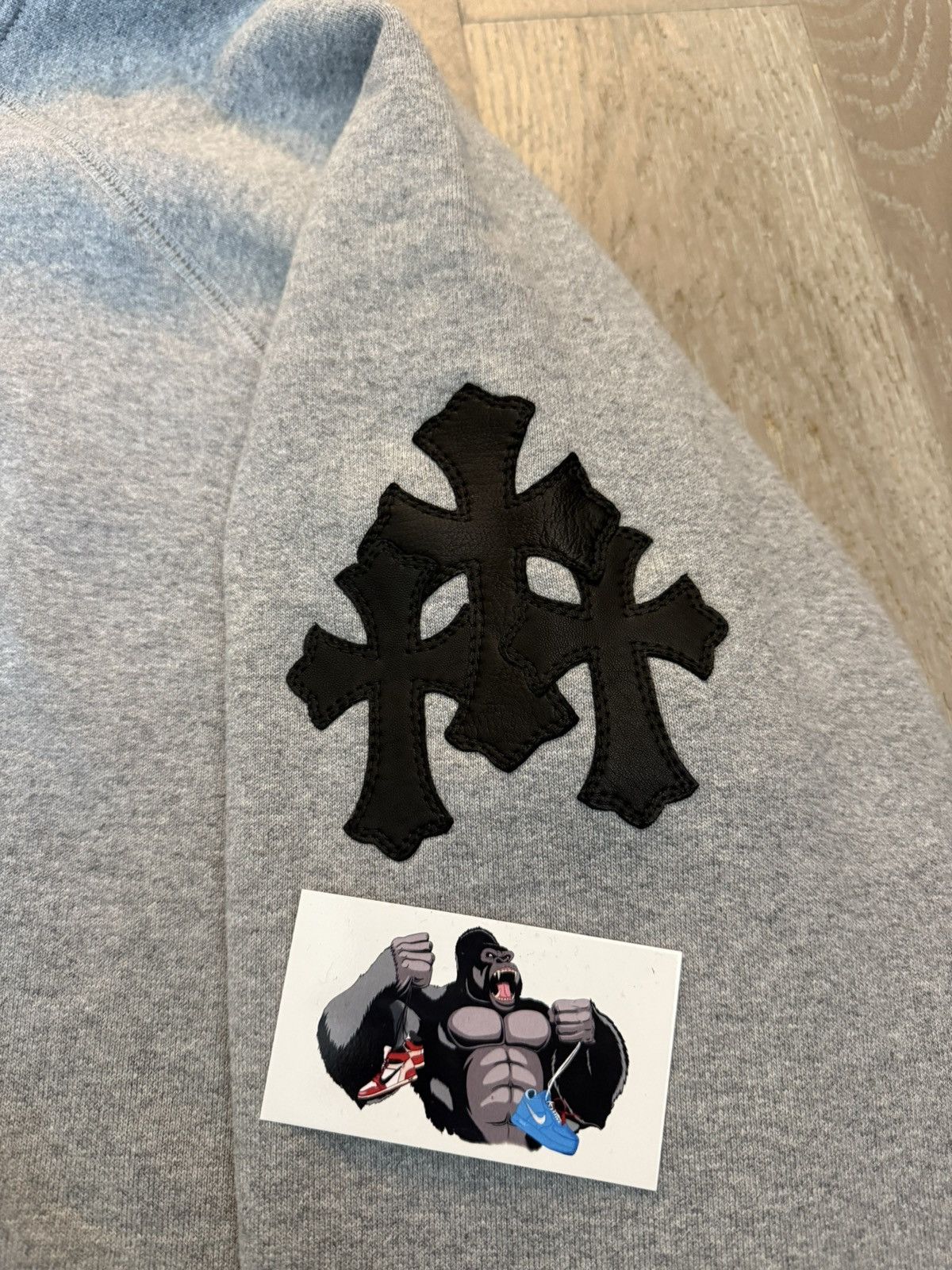 Chrome Hearts Chrome Hearts Paper Jam Triple Leather Cross Patch Hoodie Size US XXL / EU 58 / 5 - 4 Thumbnail
