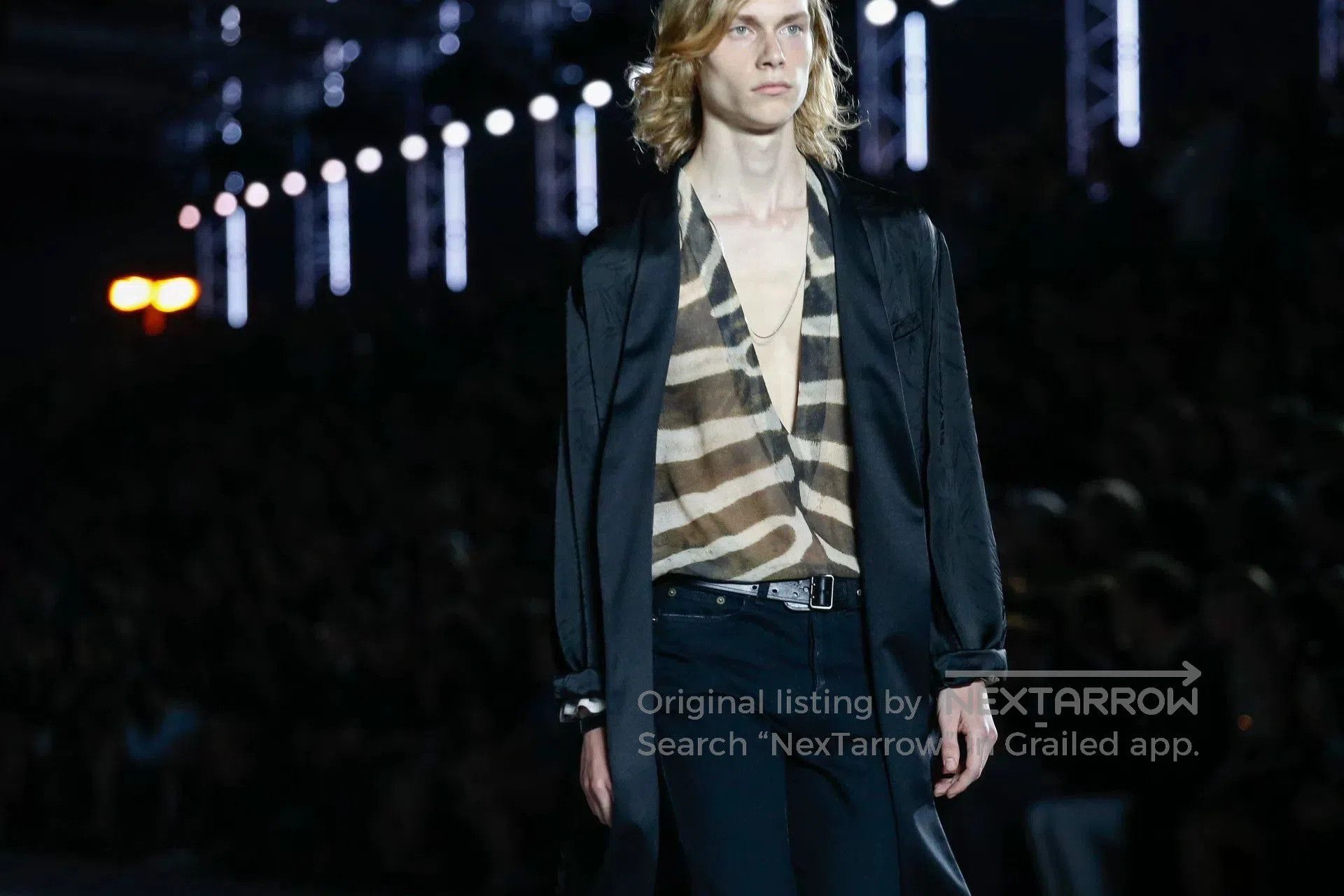 Saint Laurent Paris Saint Laurent Black Satin Kimono Robe. Size M / US 6-8 / IT 42-44 - 8 Thumbnail