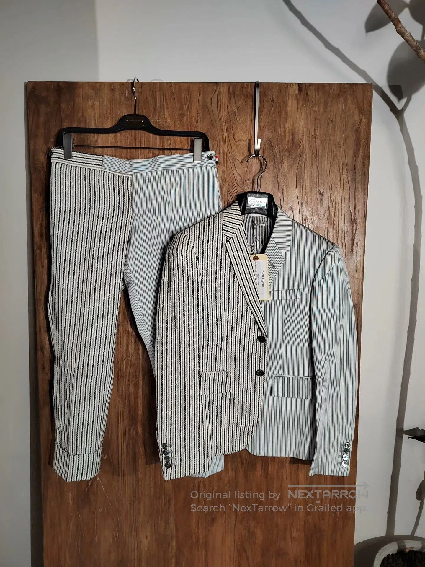 Thom Browne Striped Suit Set.