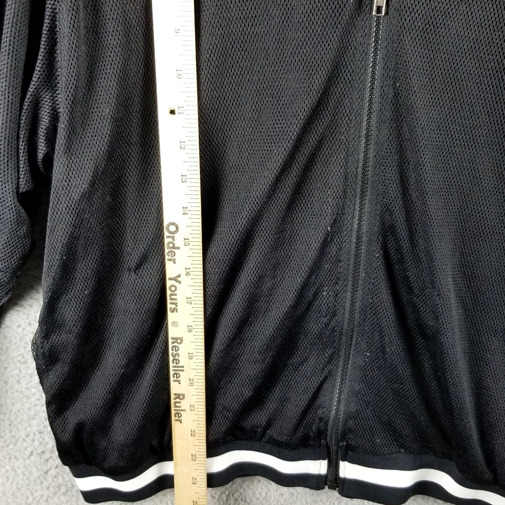 Nike VTG Nike Womens Check Sheer Full Zip Crop Jacket Medium 8-10 Sewn Center Swoosh Size M / US 6-8 / IT 42-44 - 5 Thumbnail