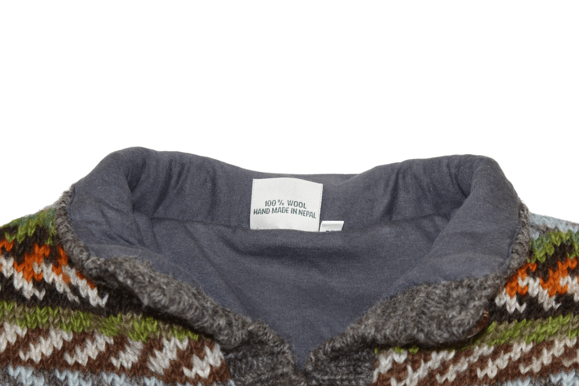 Japanese Brand PACHAMAMA Cowichan Handknit Wool Zip Front Lined Cardigan Size M / US 6-8 / IT 42-44 - 6 Thumbnail