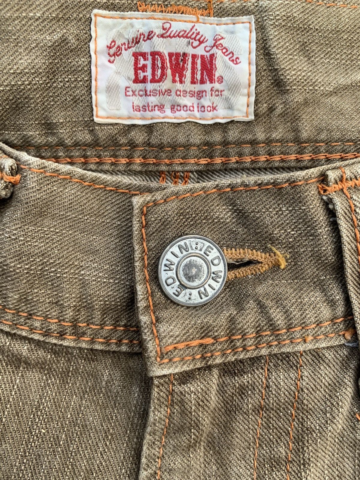 Edwin FLARE EDWIN XV BUCKLE BACK PUNK RUSTY JAPANESE DENIM Size US 33 - 9 Thumbnail