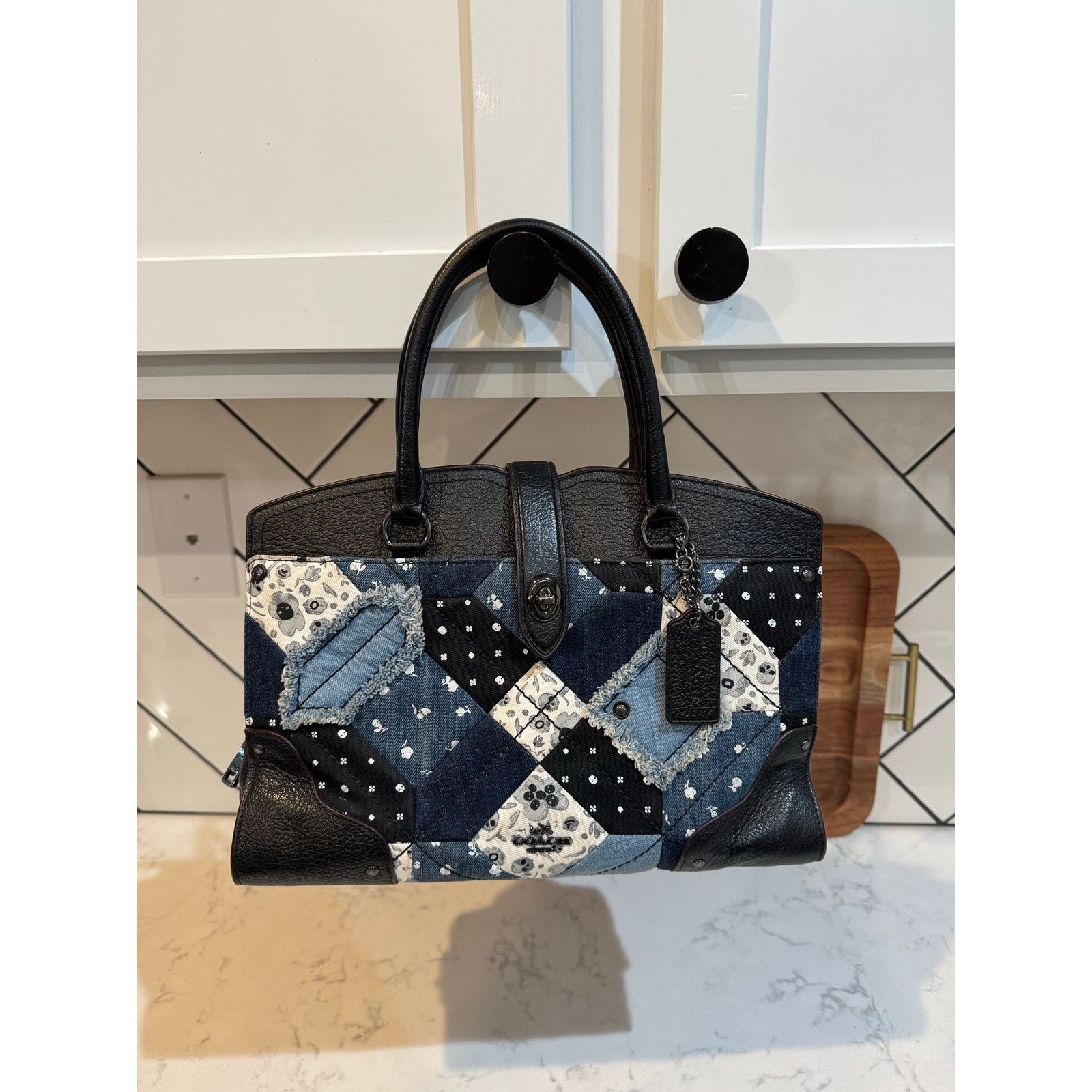 Coach Coach Mercer Satchel Canyon Quilt Denim quilted patchwork Size ONE SIZE - 2 Thumbnail