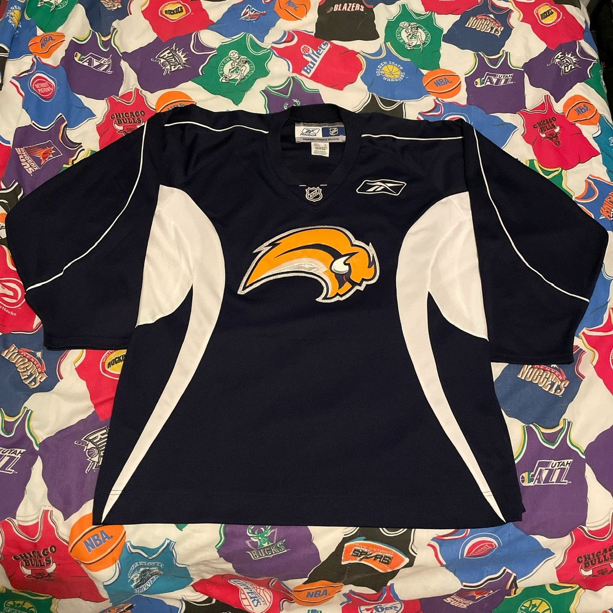 NHL × Reebok × Vintage Y2K Reebok 2007 NHL Buffalo Sabers Hockey Jersey Size US XL / EU 56 / 4 - 1 Thumbnail