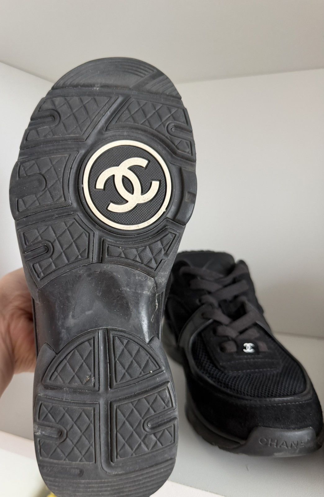 Chanel Chanel black and gray sneakers Size US 6.5 / IT 36.5 - 1 Thumbnail