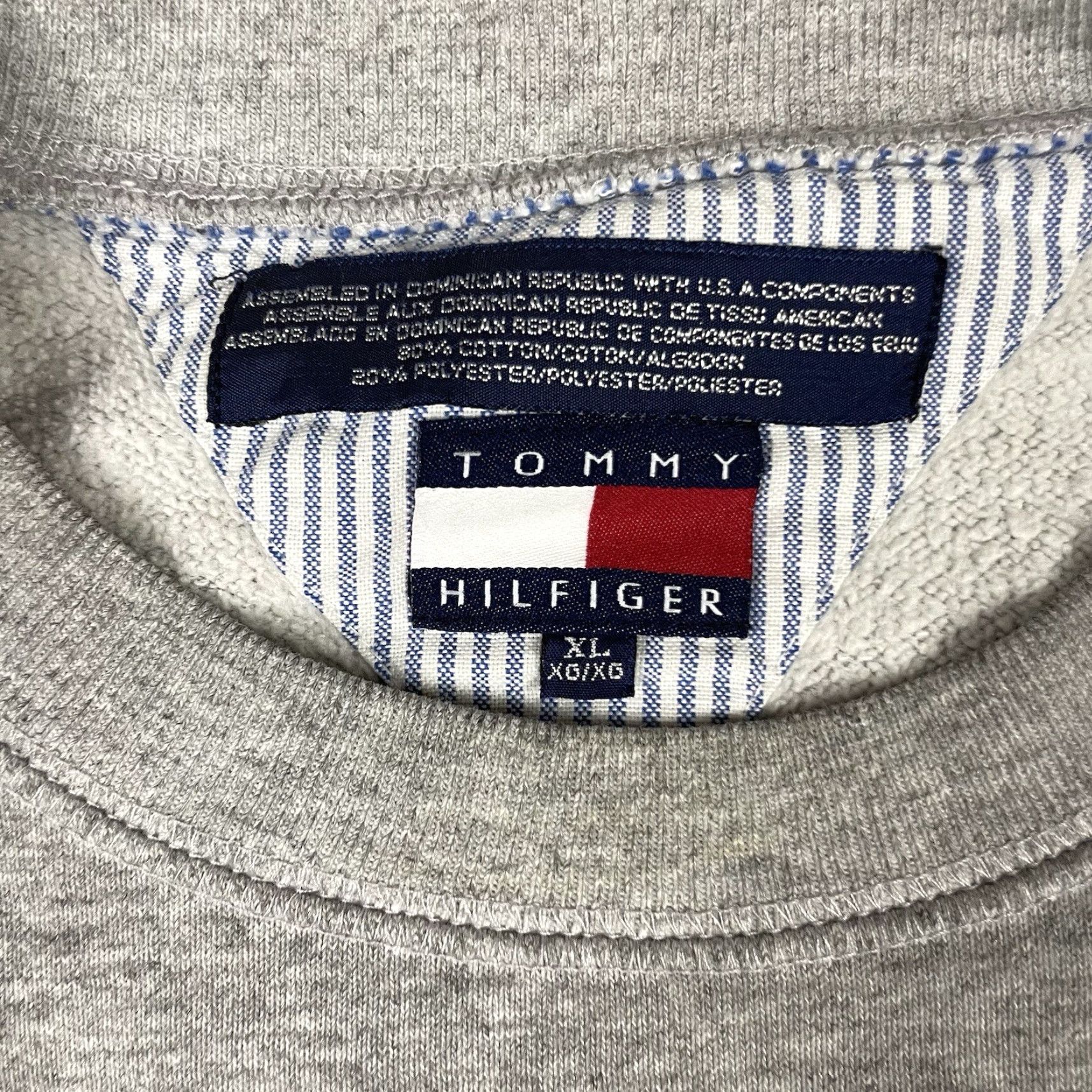 Tommy Hilfiger VINTAGE Tommy Hilfiger Sweatshirt Adult XL Gray 90s Classic Distressed Flag Logo Pullover Crew Neck Unisex Mens Womens Size US XL / EU 56 / 4 - 4 Thumbnail