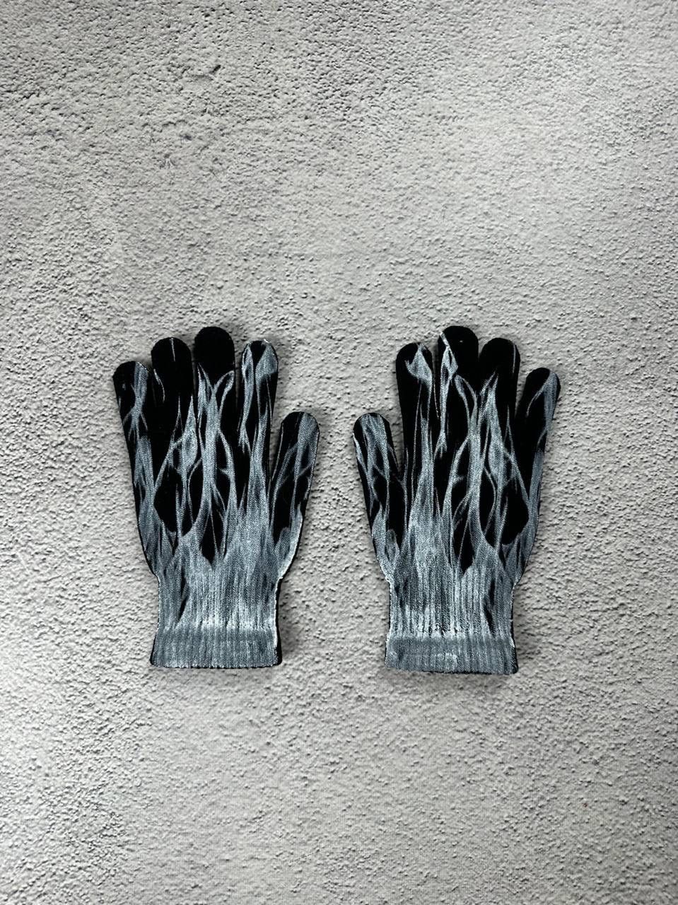Japanese Brand Shadowflame Knit Gloves Ghostfire Grip Dark Spark Opium Y2K Size ONE SIZE - 7 Thumbnail
