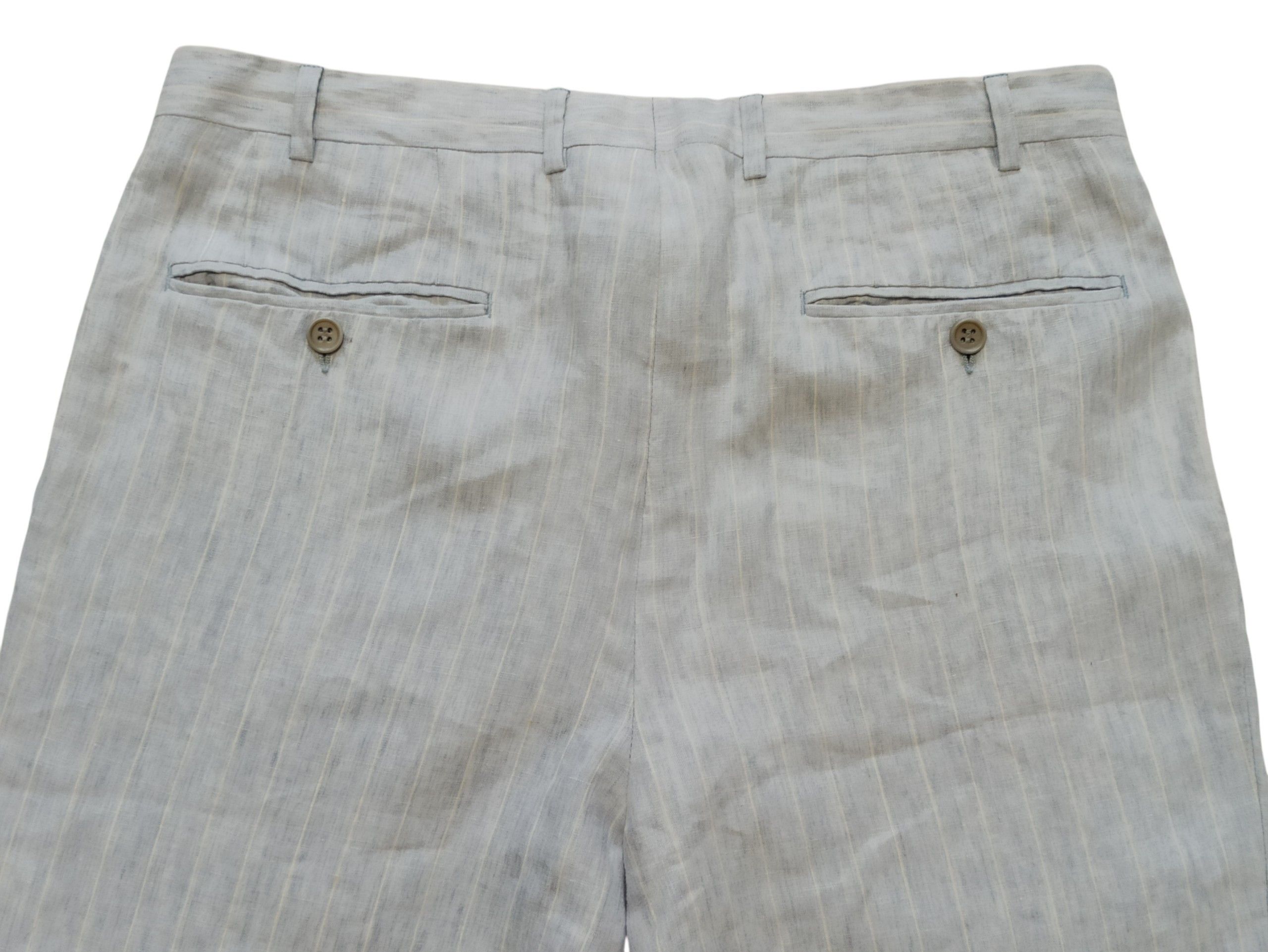 Canali Canali Linen Pinstripe Pants Italy Size US 32 / EU 48 - 7 Thumbnail