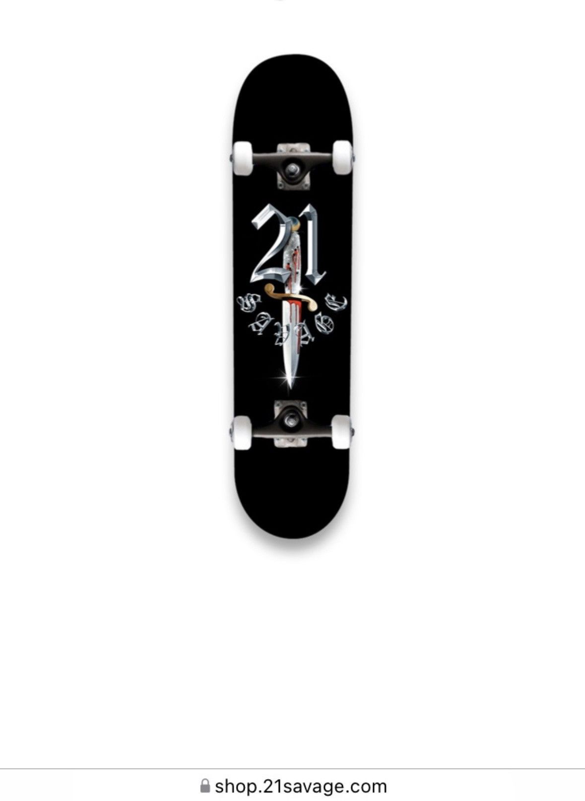 21 Savage 21 Savage Skate Deck Size ONE SIZE - 2 Thumbnail