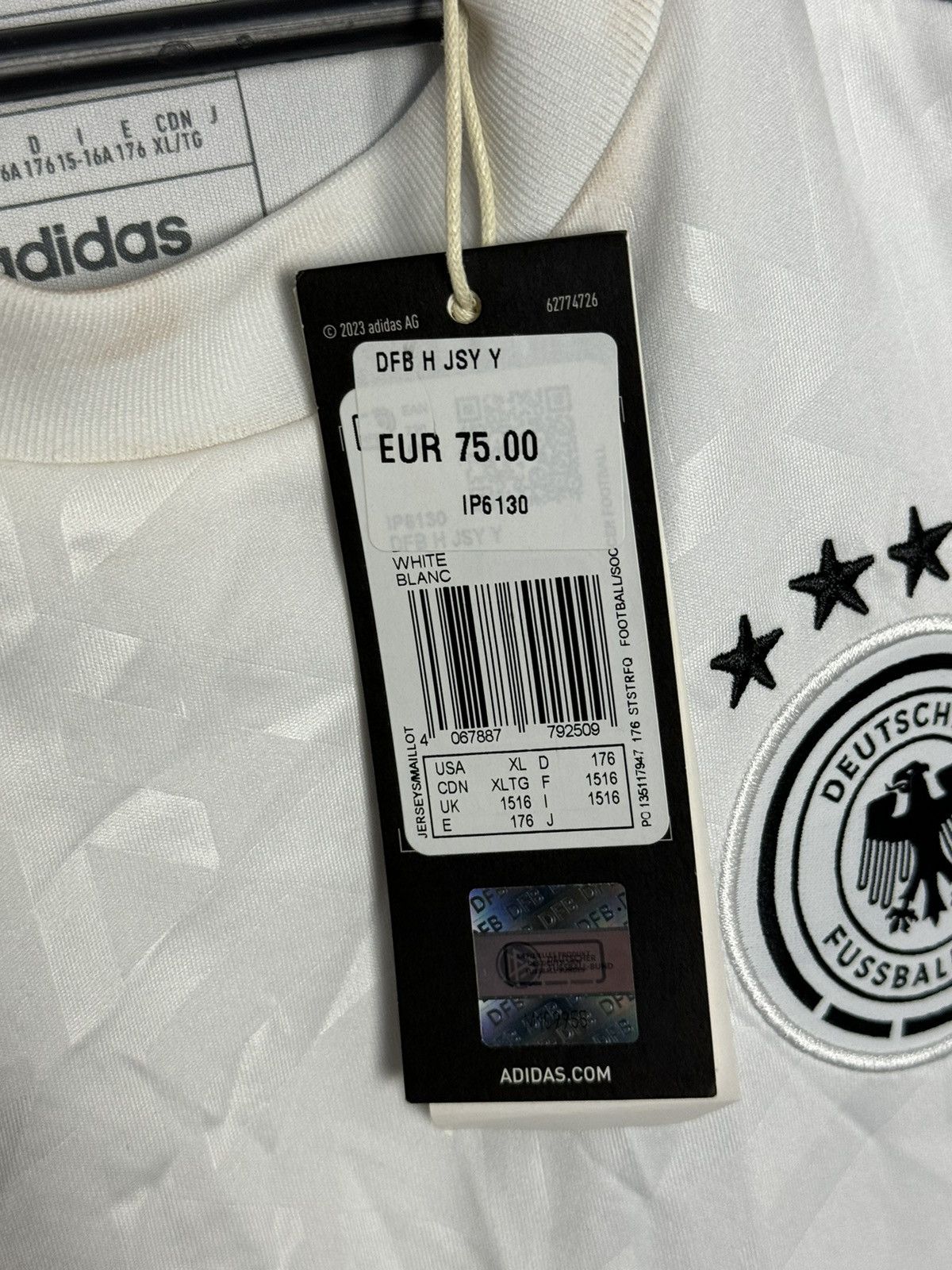 Adidas KIDS New Germany National Team 2024 Home Football Jersey Size US XS / EU 42 / 0 - 11 Thumbnail