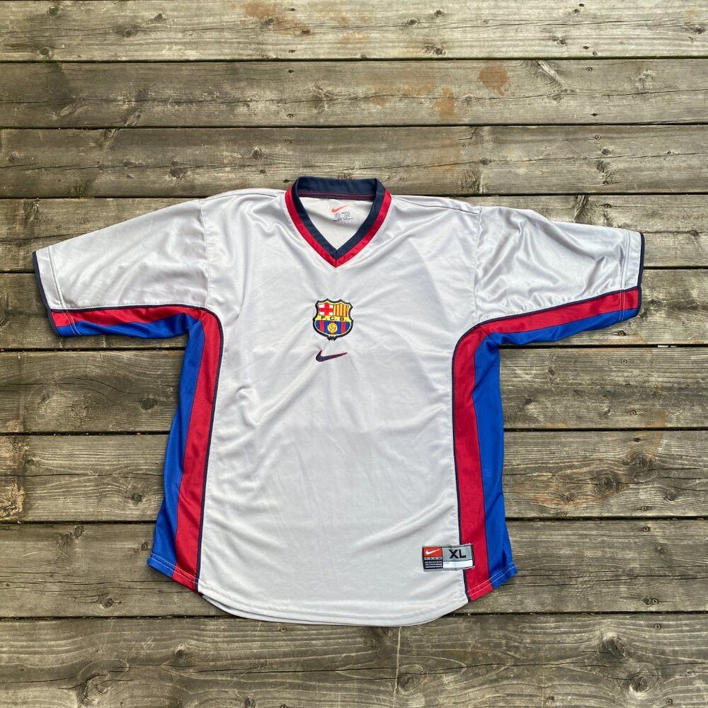 Nike × Vintage Vintage 1999 Nike Barcelona Spain Away Soccer Jersey XL Size US XL / EU 56 / 4 - 3 Thumbnail