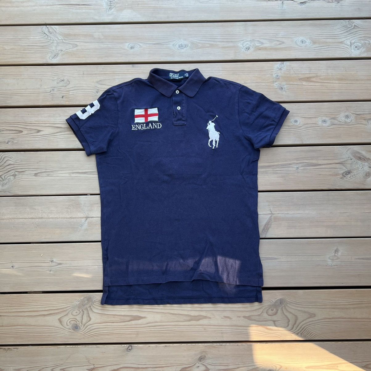 Polo Ralph Lauren Polo Ralph Lauren Rare VTG 00s England Chief Keef Big Pony Size US M / EU 48-50 / 2 - 1 Thumbnail