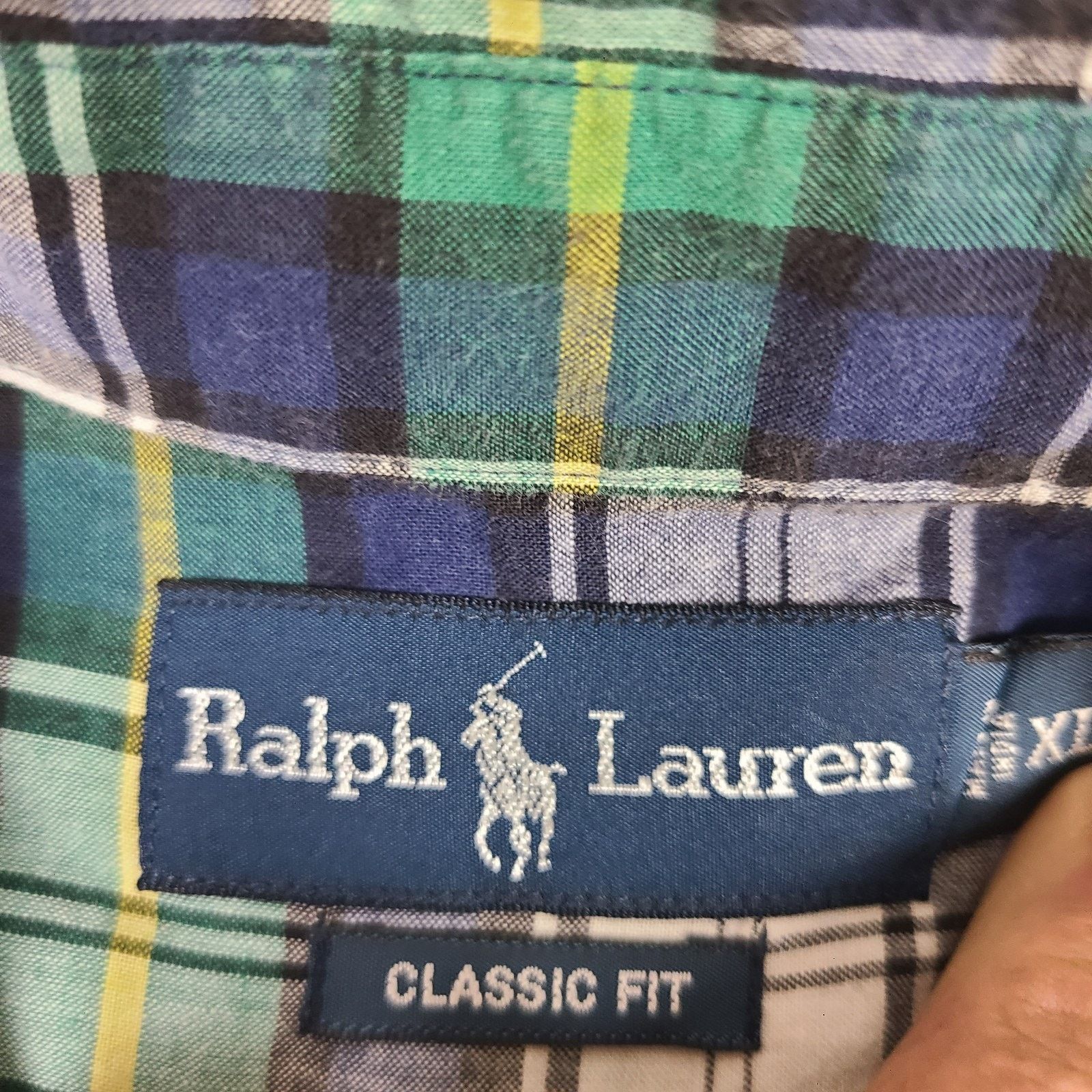 Lauren Ralph Lauren Ralph Lauren Classic Fit X-Large Navy/green/yellow Plaid Size US XL / EU 56 / 4 - 5 Thumbnail
