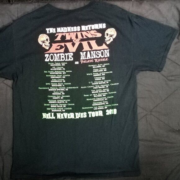 Band Tees Rob Zombie Marilyn Manson Hell Never Dies Tour T-Shirt Size US L / EU 52-54 / 3 - 6 Thumbnail