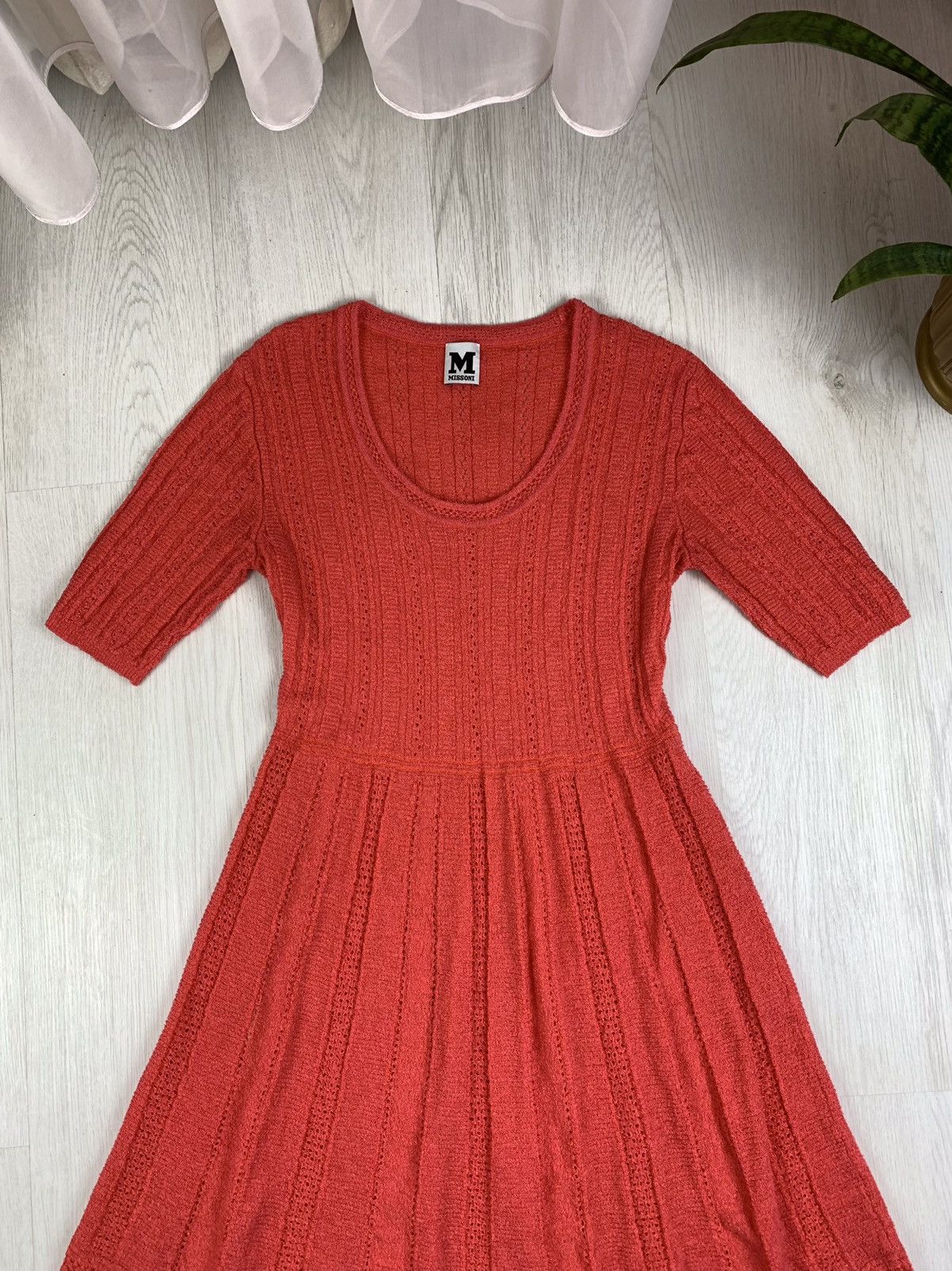 Missoni Missoni Womens Short Sleeve Coral Knit Dress Size S / US 4 / IT 40 - 2 Thumbnail