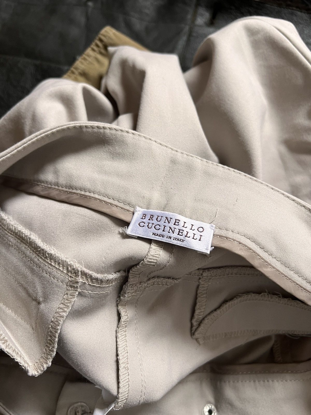 Brunello Cucinelli Brunello Cucinelli Beige Capri Short Pants Cotton Trousers Size 28" / US 6 / IT 42 - 9 Thumbnail