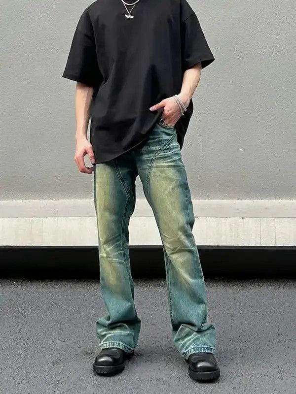 VIBE washed grunge skate fade flared jeans Size US 30 / EU 46 - 3 Thumbnail