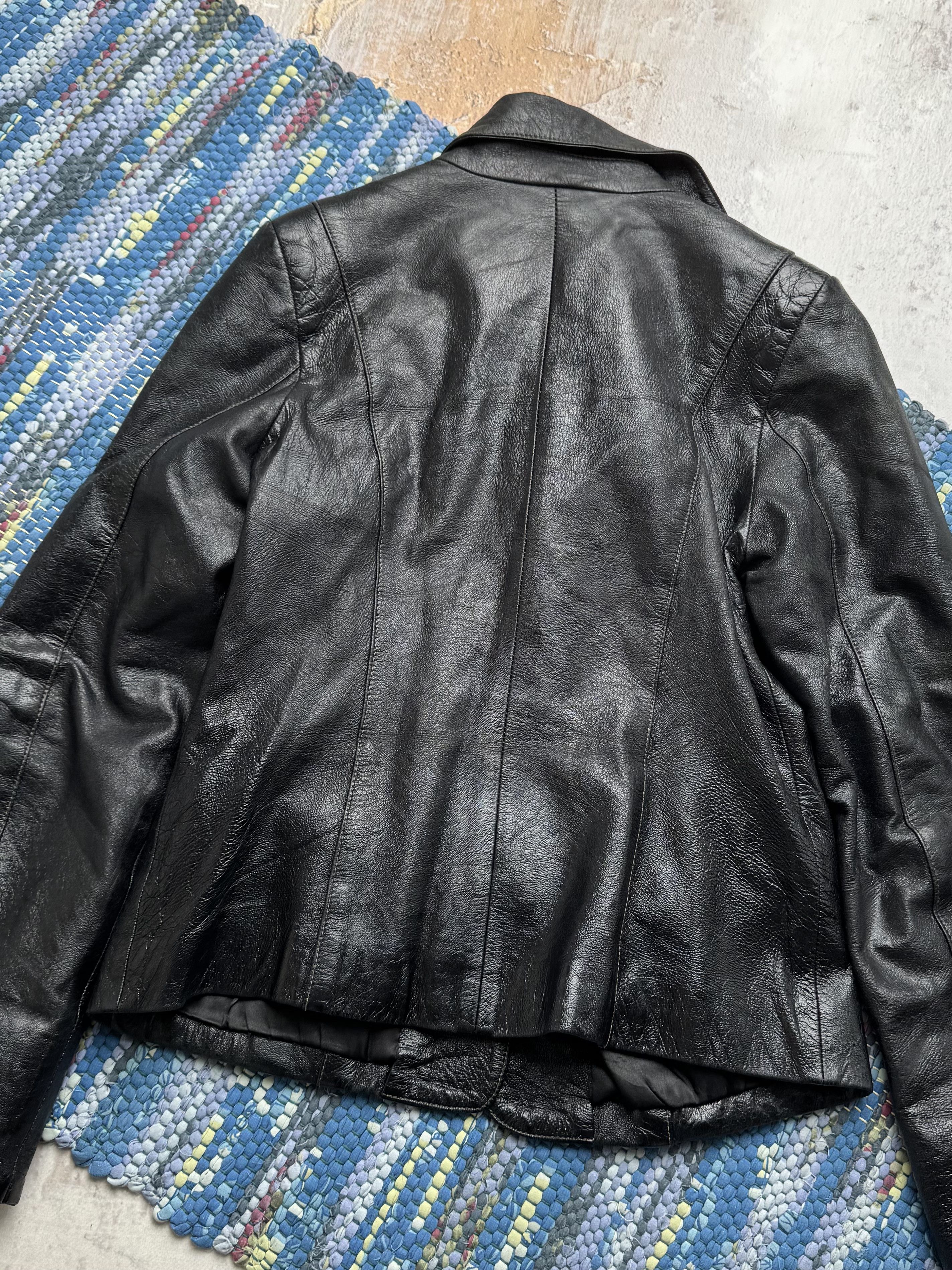 Vintage Vintage Real Leather Jacket Button Up Utility Pocket Coat Size S / US 4 / IT 40 - 8 Thumbnail