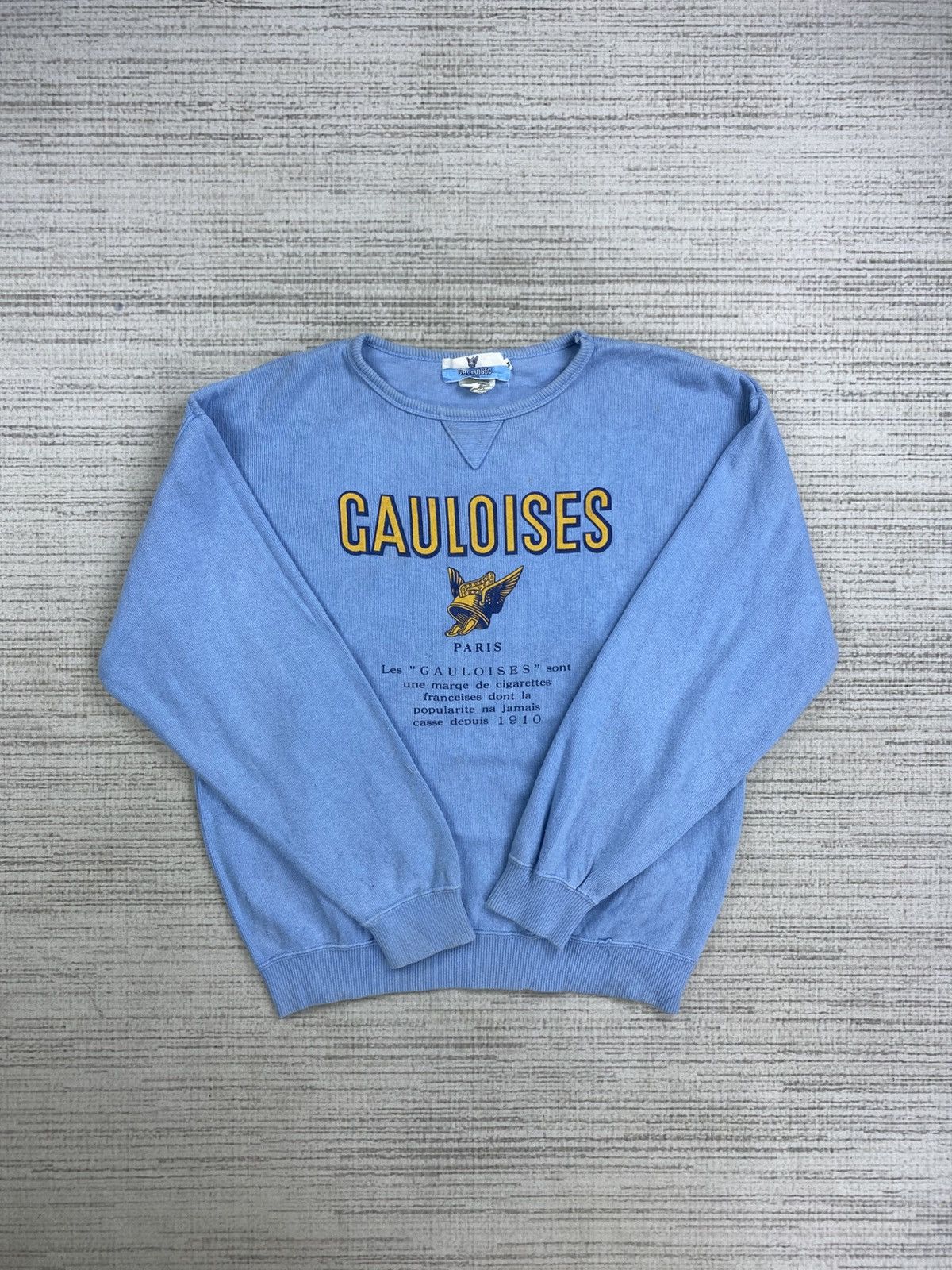 Vintage Vintage 80s Gauloises Paris Big Spellout Sweatshirt Size US M / EU 48-50 / 2 - 6 Thumbnail