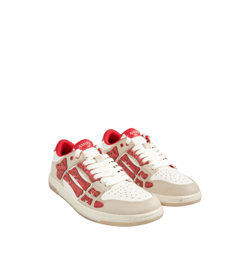 Amiri o1h1sh11225 Bandana Skel Top Low Sneaker in Red Size US 13 / EU 46 - 2 Thumbnail