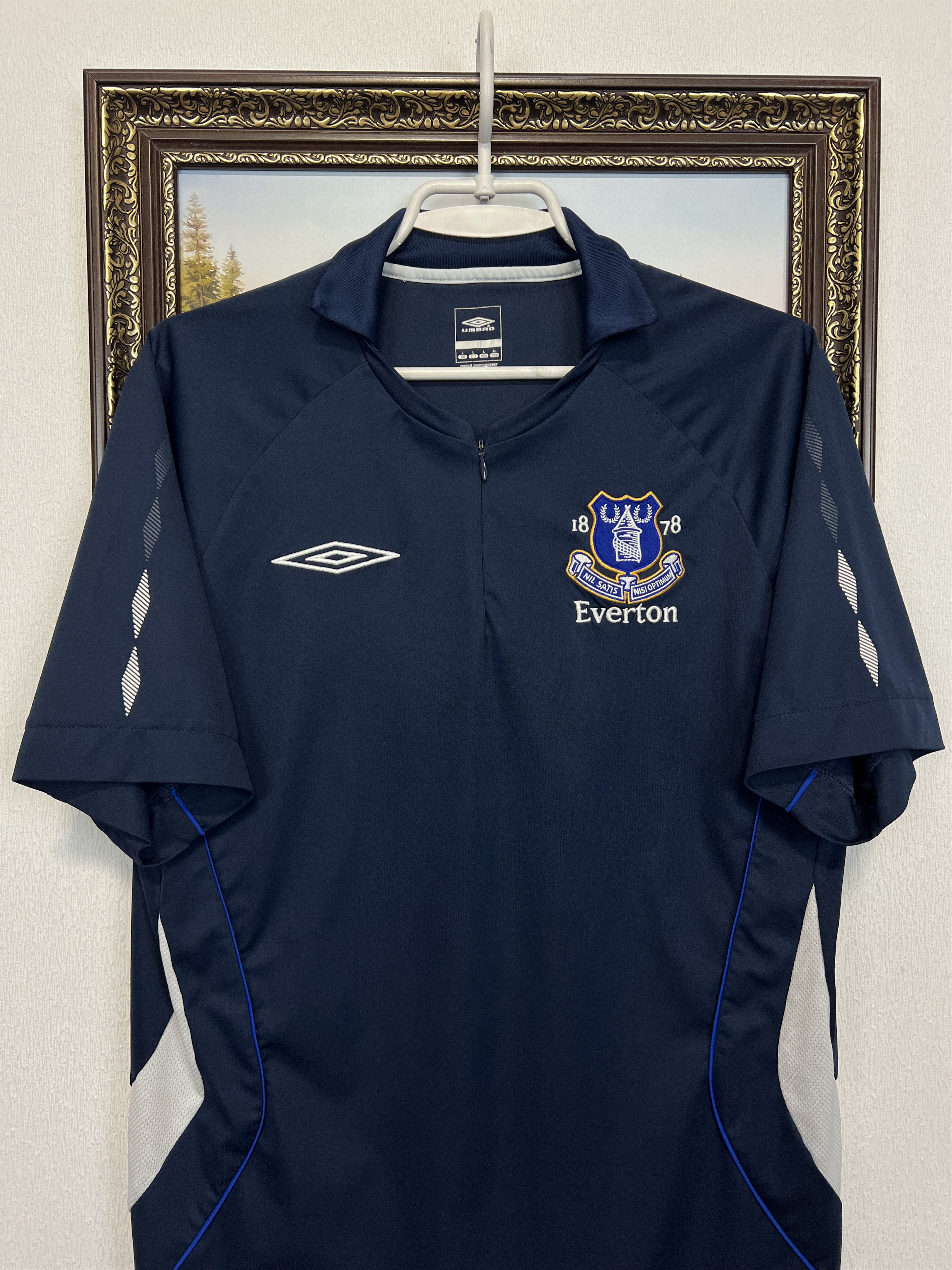 Umbro Everton Football Polo Shirt Soccer Train Jersey Trikot Size US L / EU 52-54 / 3 - 2 Thumbnail