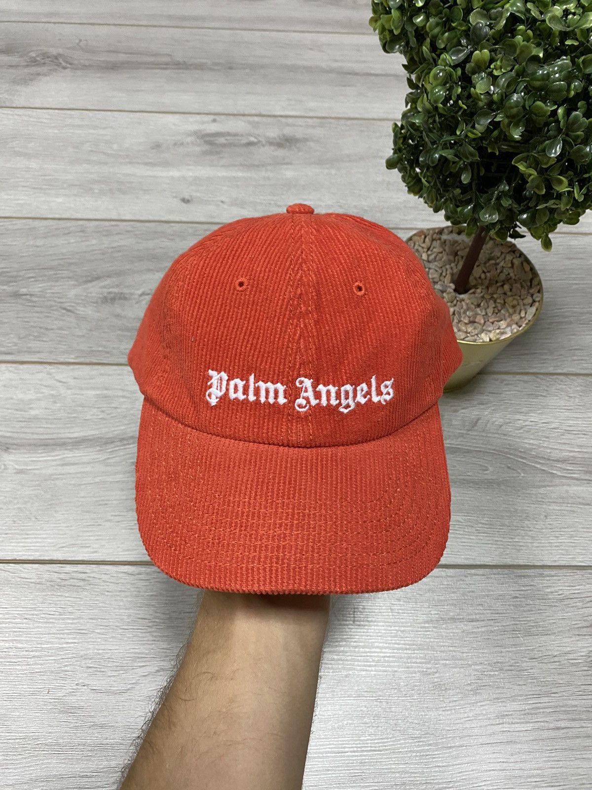 Palm Angels Palm Angels corduroy NEW big logo vintage cap Size ONE SIZE - 1 Thumbnail