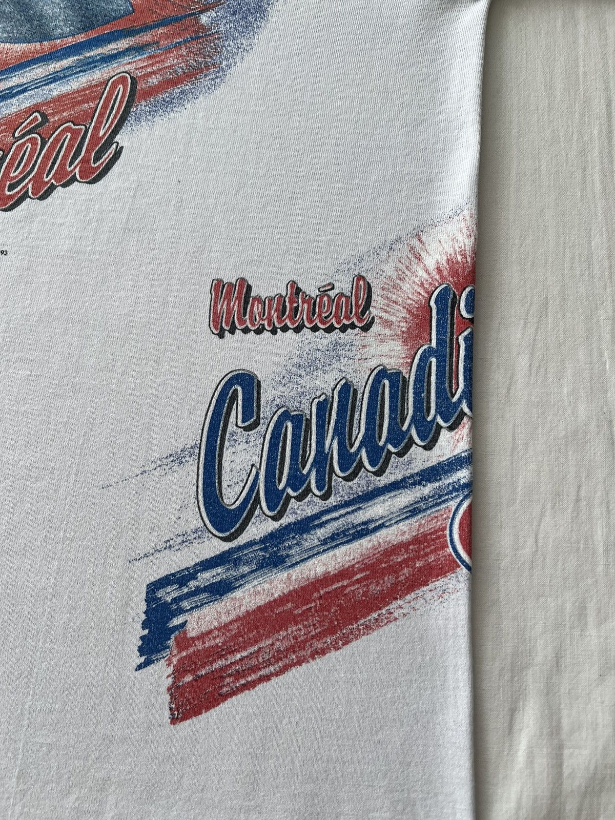 NHL Vintage 1993 Montreal Canadiens NHL Hockey Bulletin T-shirt Size US S / EU 44-46 / 1 - 21 Thumbnail