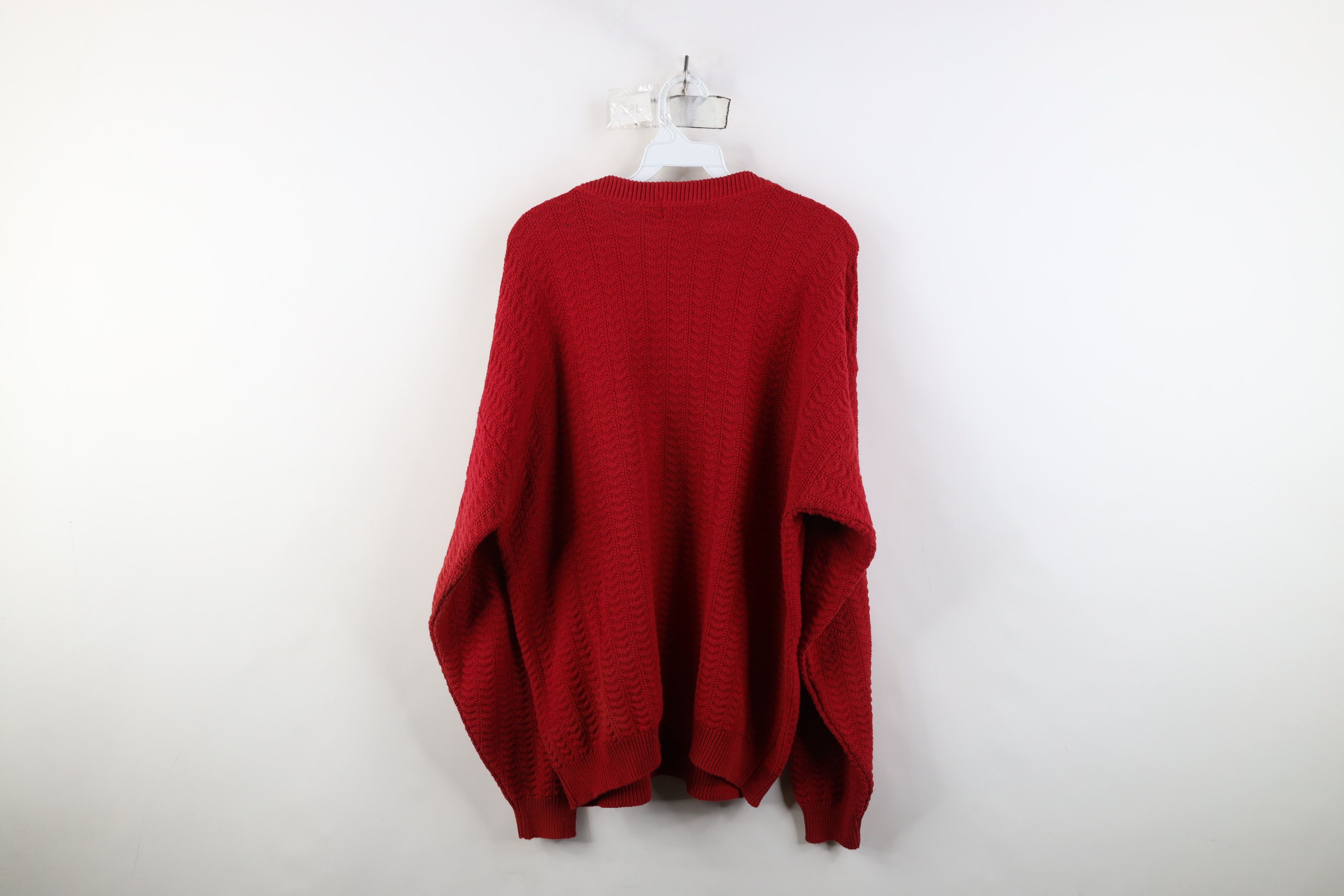Vintage Vintage 90s Streetwear Hand Framed Cotton Knit Sweater USA Size US L / EU 52-54 / 3 - 9 Thumbnail