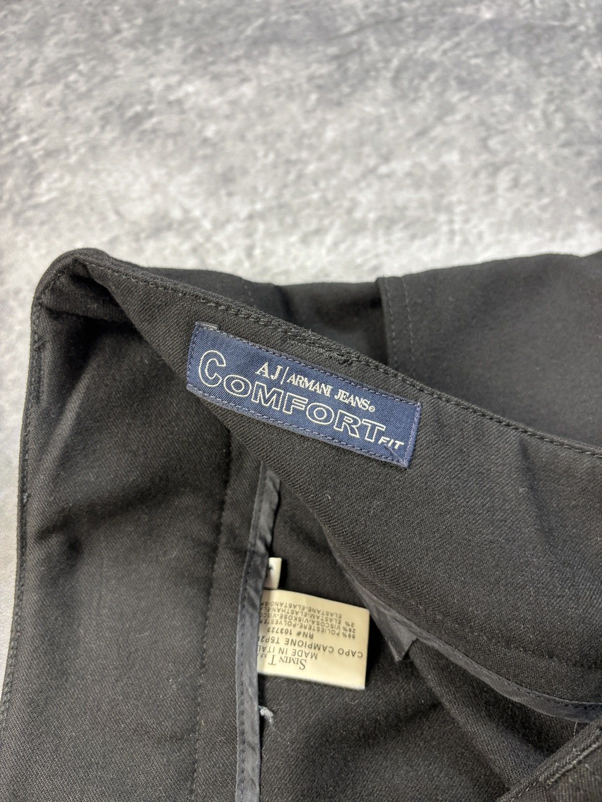 Armani × Giorgio Armani × Vintage Vintage Armani Jeans Black Trousers 2000s Italy Capo Campion Size 29" - 10 Thumbnail