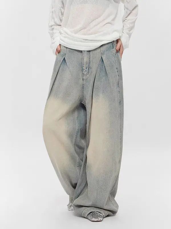 VIBE Vintage Washed Lumberjack Street Hip Hop Y2K Jeans Size US 28 / EU 44 - 7 Thumbnail