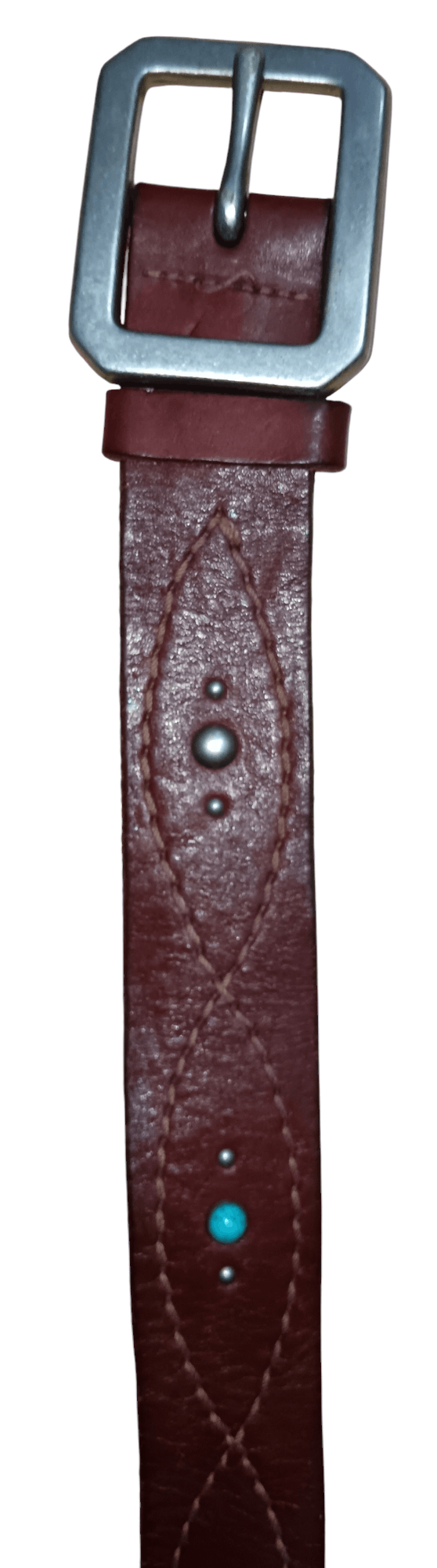 Genuine Leather CUSTOM STUDDED LEATHER BELT Size 38 - 3 Thumbnail