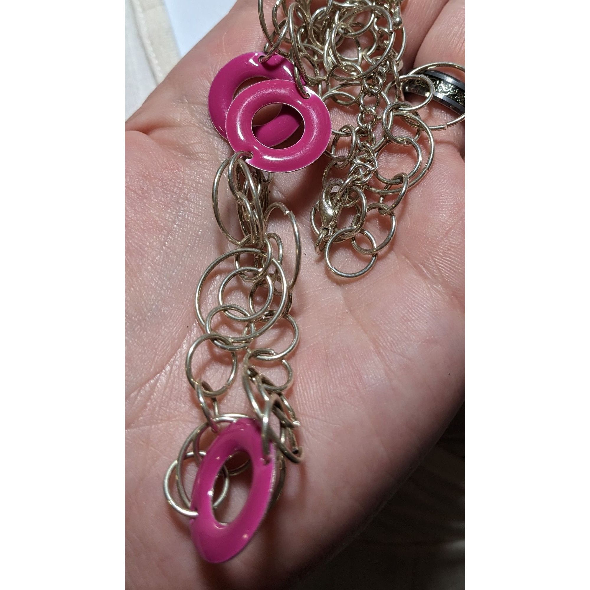 Other Silver And Pink Ring Neckalce Size ONE SIZE - 7 Thumbnail
