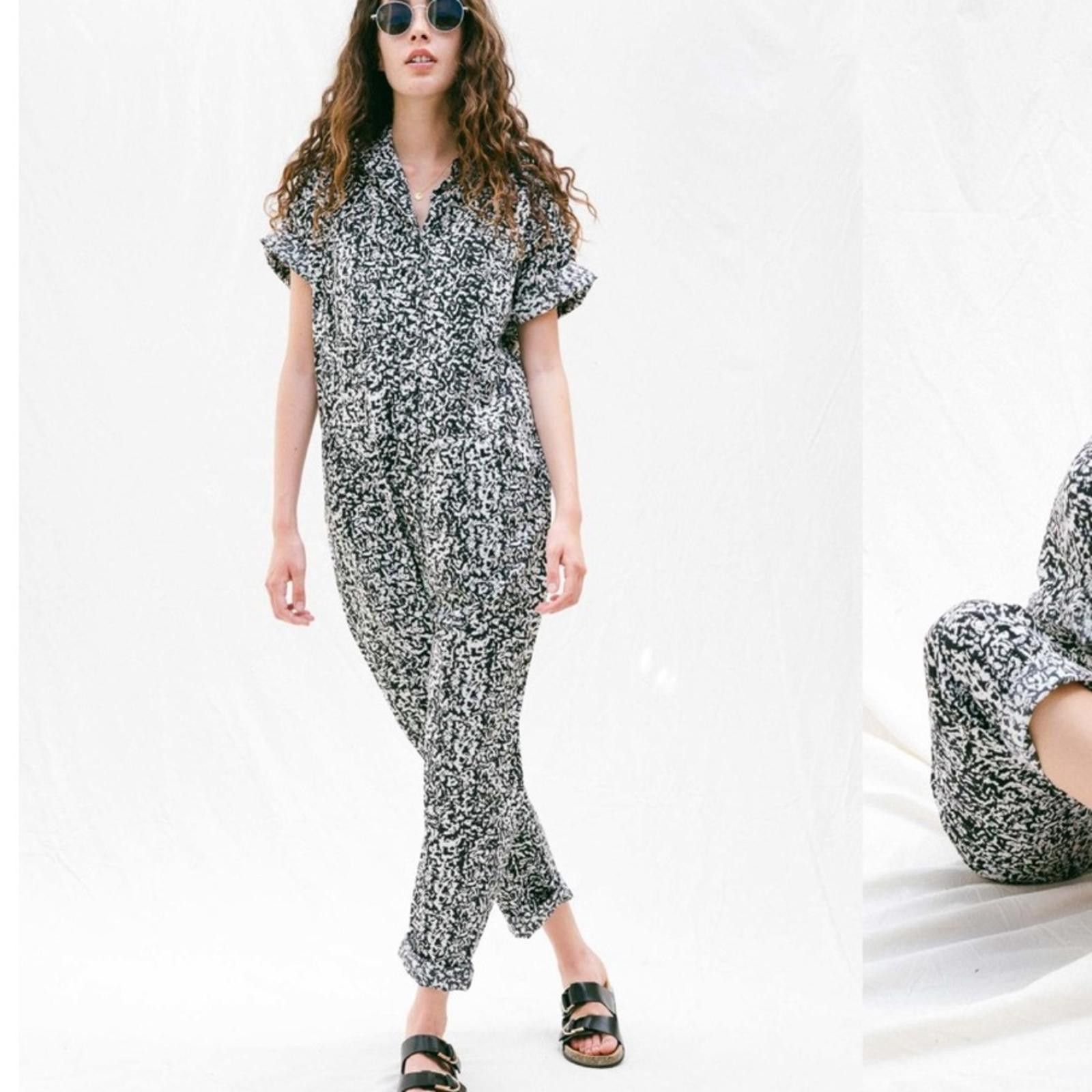 Pistol Lake Pistola Black and White Printed Jumpsuit Size 28" / US 6 / IT 42 - 1 Thumbnail