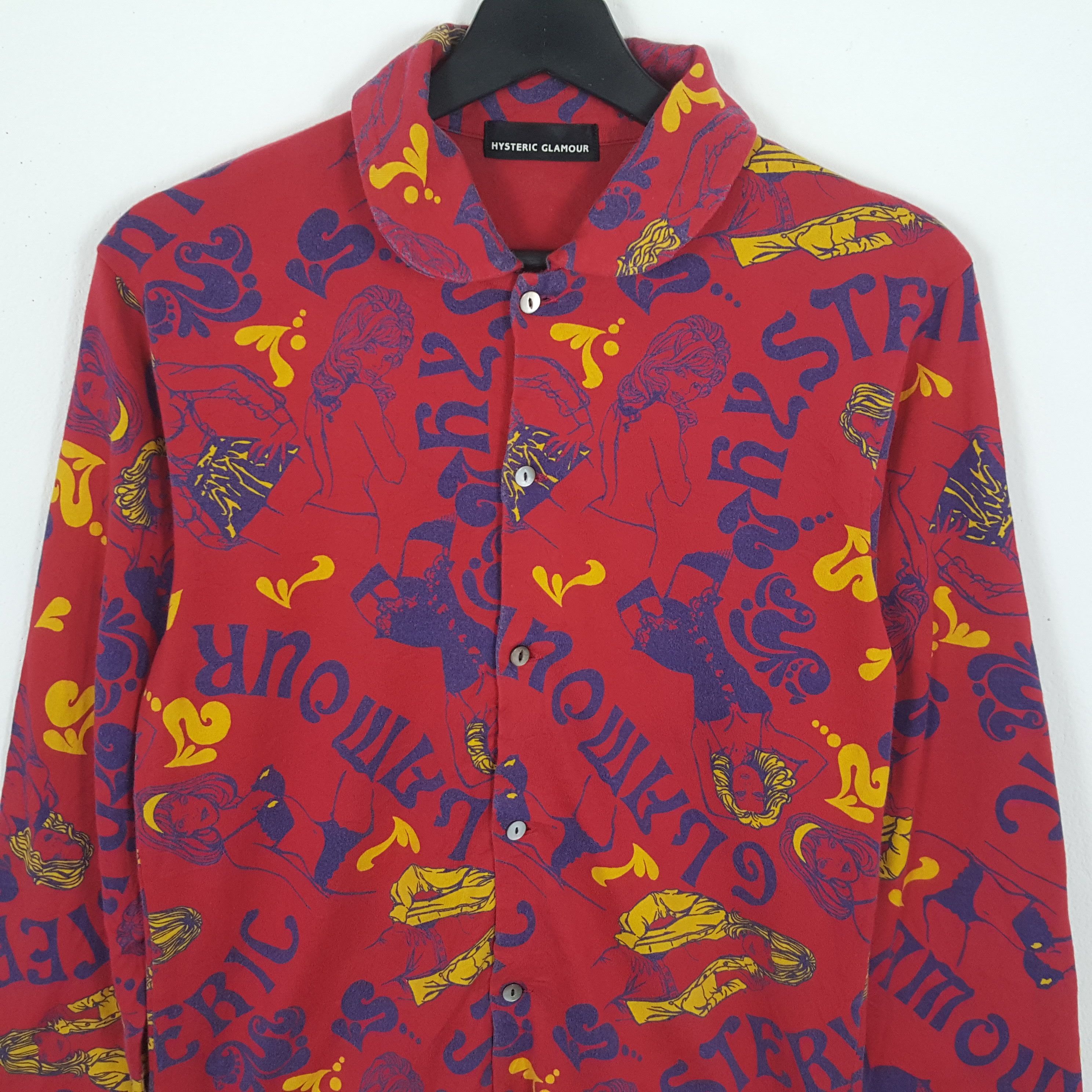 Hysteric Glamour × Japanese Brand × Vintage HYSTERIC GLAMOUR Japanese Brand Full Print Shirt Size S / US 4 / IT 40 - 2 Thumbnail