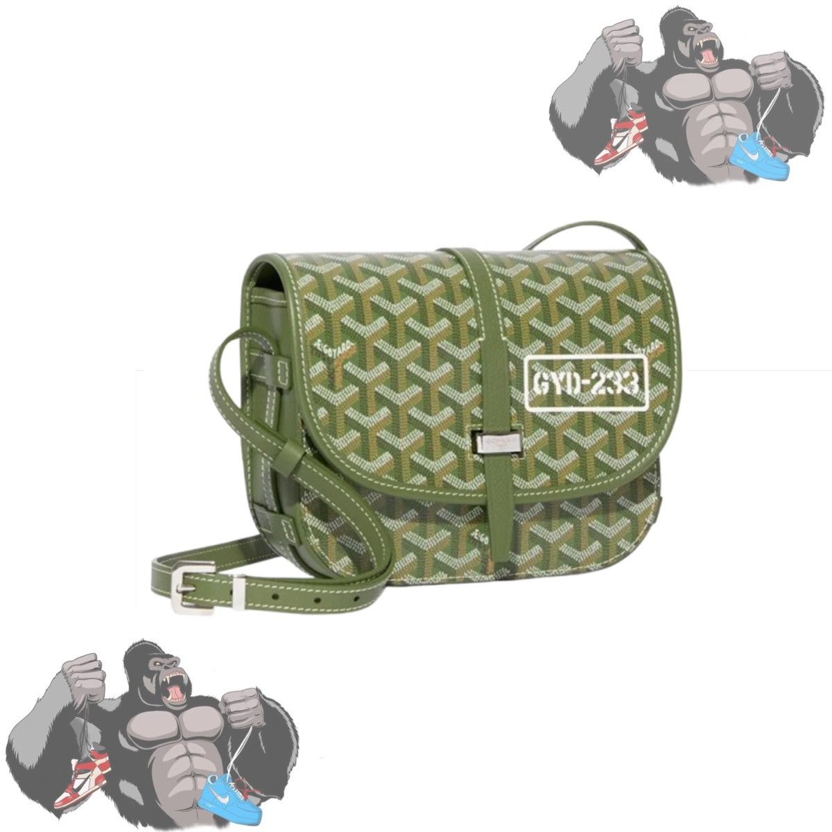 Goyard Goyard Belvedere PM Messenger Side Bag Luminous Khaki Green Size ONE SIZE - 1 Thumbnail