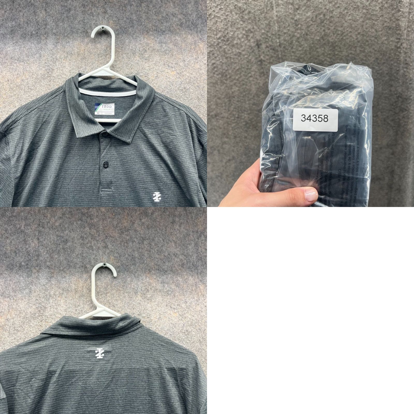 Izod IZOD Polo Shirt Mens XL Gray Preppy Heather Knit Golf Golfer Extra Large Stretch Shirt Polo Mens XL Gray Size US XL / EU 56 / 4 - 8 Thumbnail