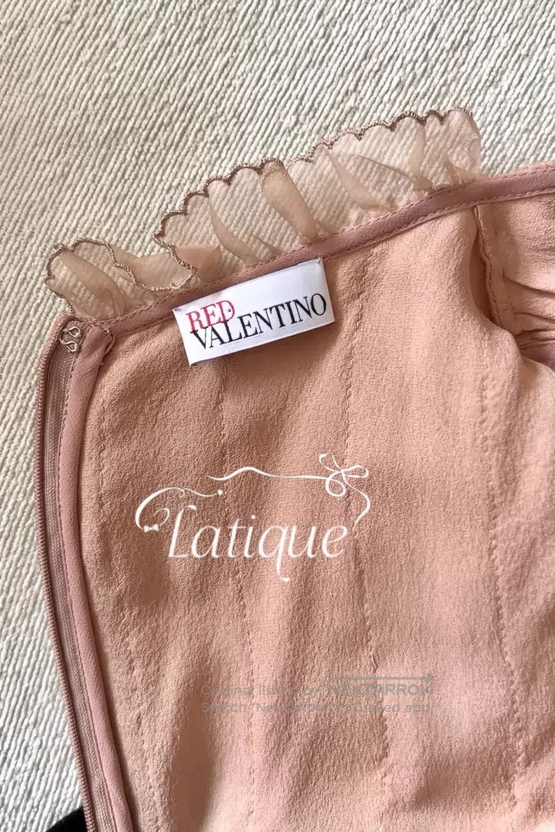 Valentino Valentino Nude pink silk ruffled lace-up sleeveless dress Size M / US 6-8 / IT 42-44 - 6 Thumbnail