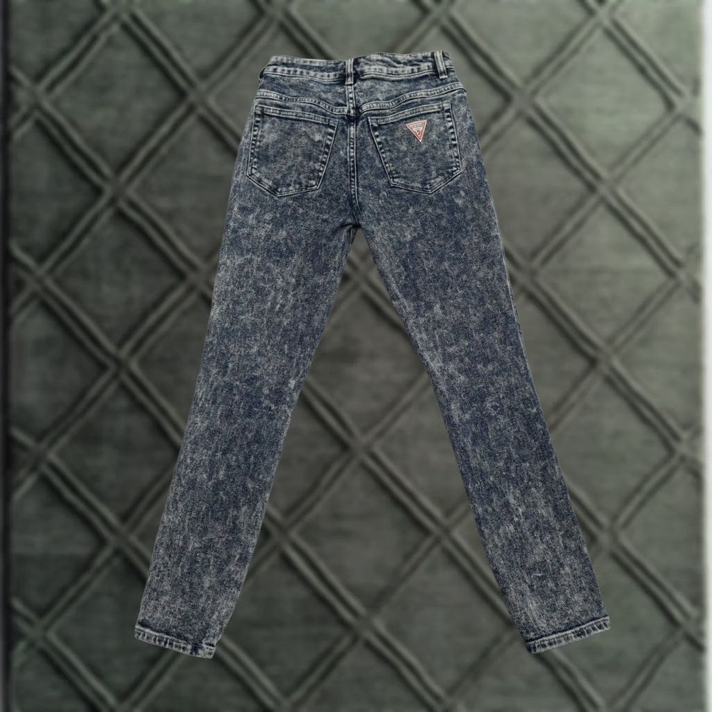 Guess GUESS Jeans Women's 26 (26X28) Acid Wash Skinny Button Fly Blue Jeans Size 26" / US 2 / IT 38 - 1 Thumbnail