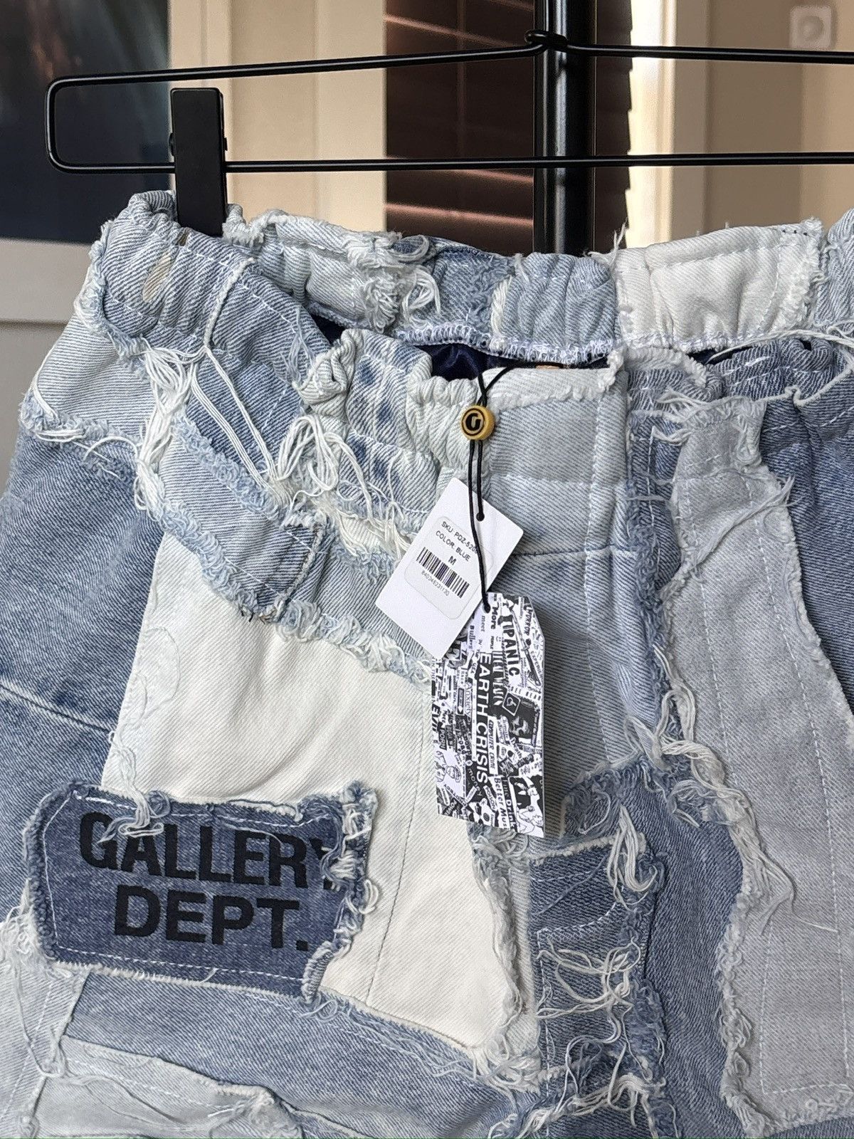 Gallery Dept. GALLERY DEPT | PATCHWORK DENIM LOGO SHORTS Size US 36 / EU 52 - 4 Thumbnail