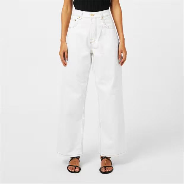 Jacquemus o1g2r1mq1024 Jeans in Off White Size 28" / US 6 / IT 42 - 3 Thumbnail