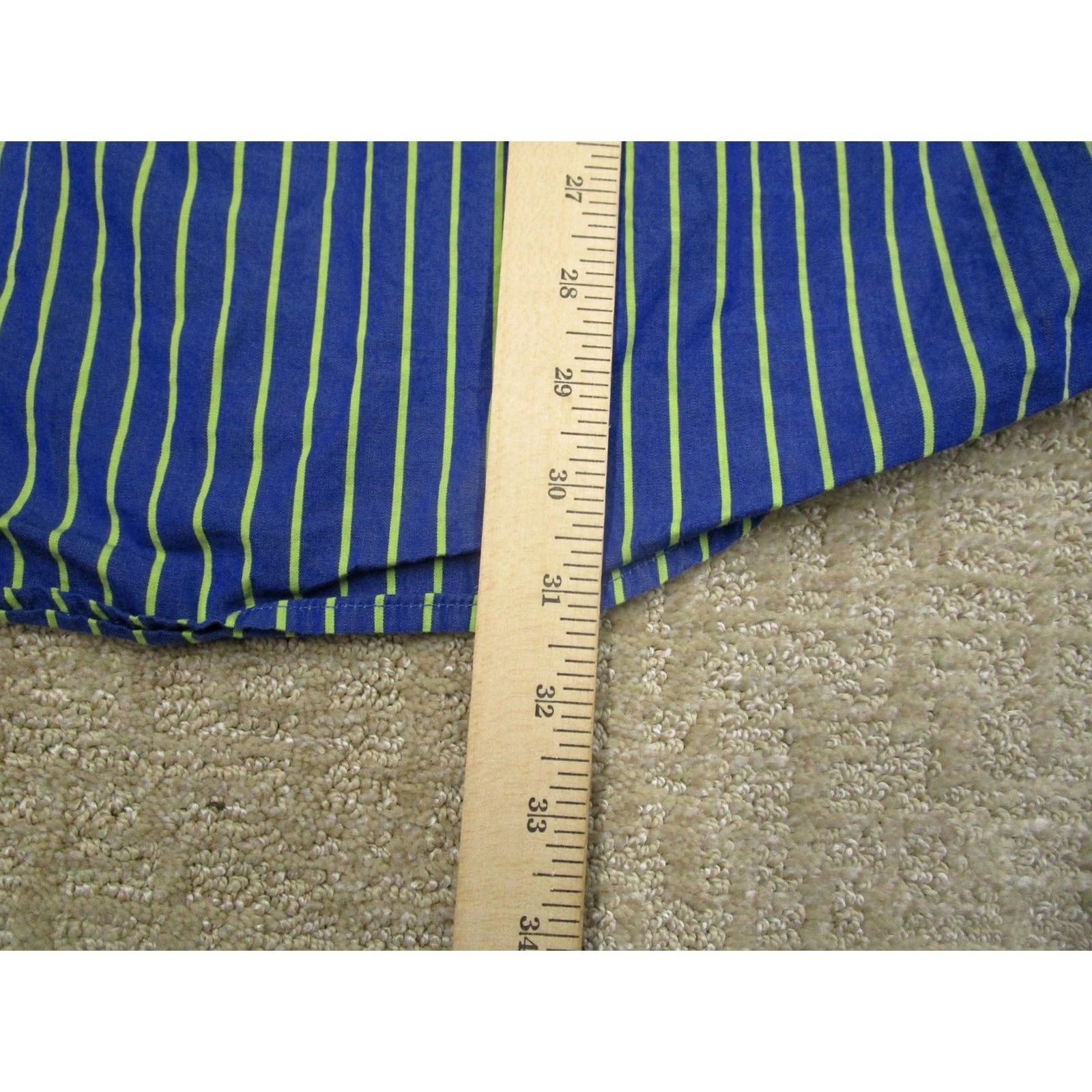 Vintage Cinch Shirt Mens Large Blue Striped Button-Down Western Paisley Embroidered Cuffs - Casual Dress Shirt Size US L / EU 52-54 / 3 - 7 Thumbnail