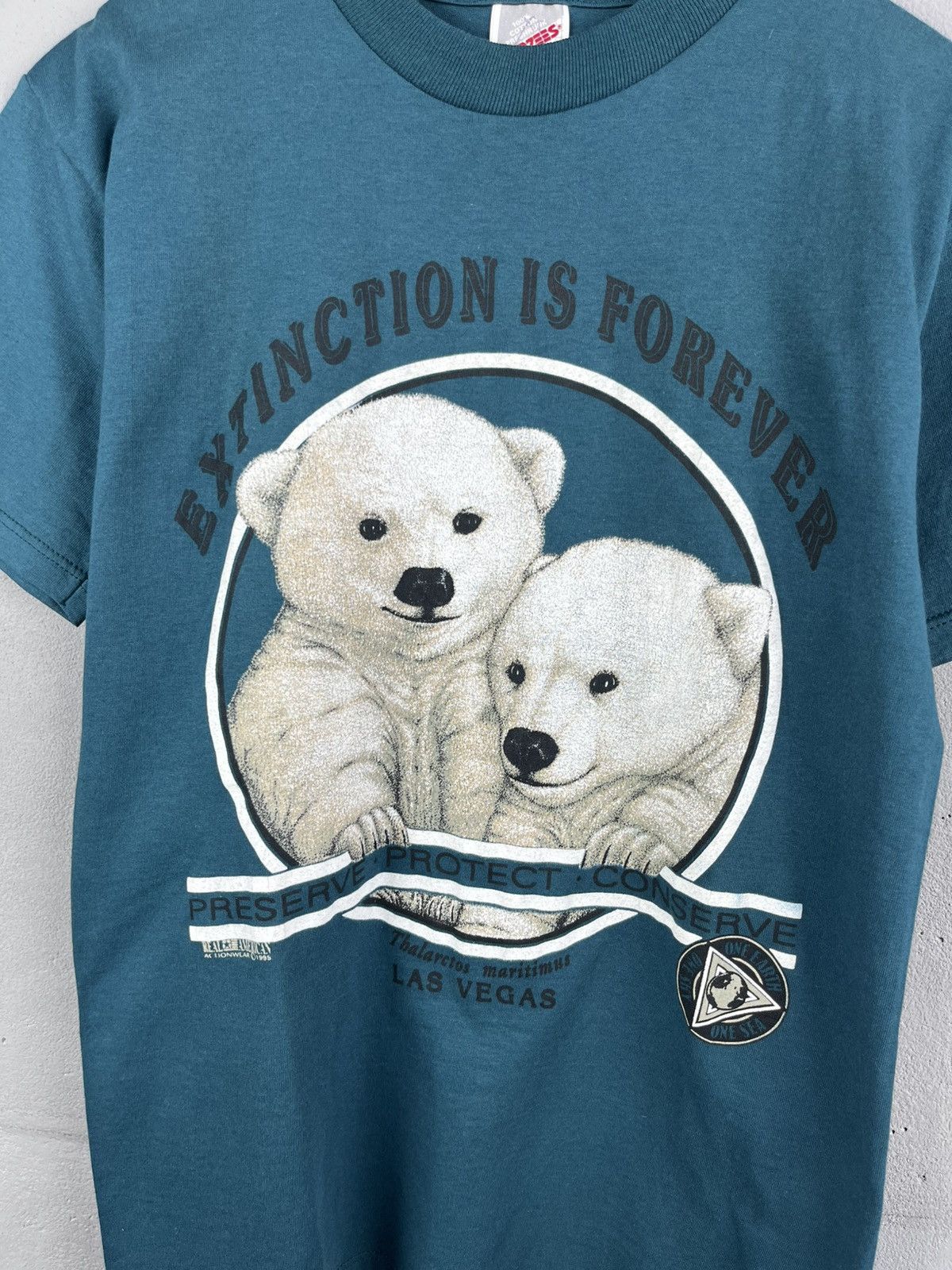 Vintage Jerzees extinction is forever 1995 las vegas Size US S / EU 44-46 / 1 - 6 Thumbnail
