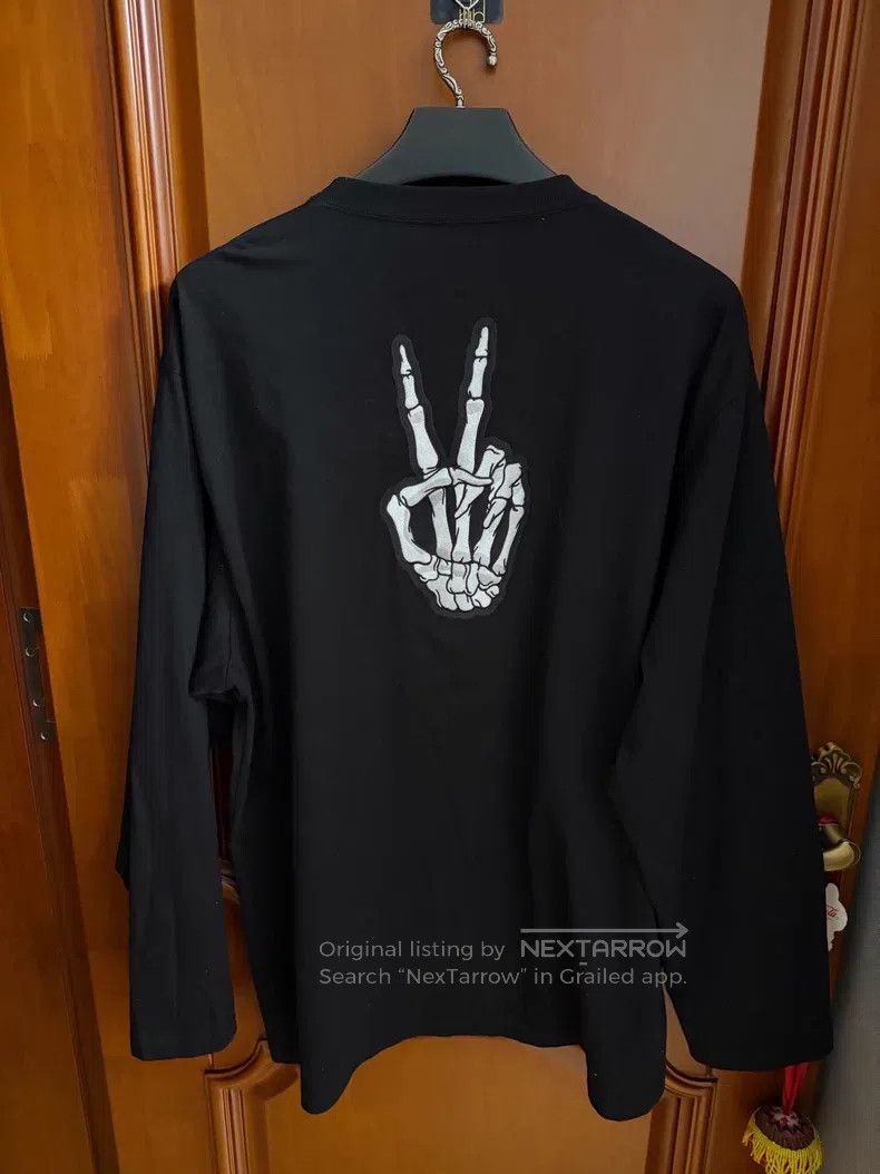 Balenciaga Balenciaga Black Smile Skull Print Long Sleeve Size US M / EU 48-50 / 2 - 2 Thumbnail